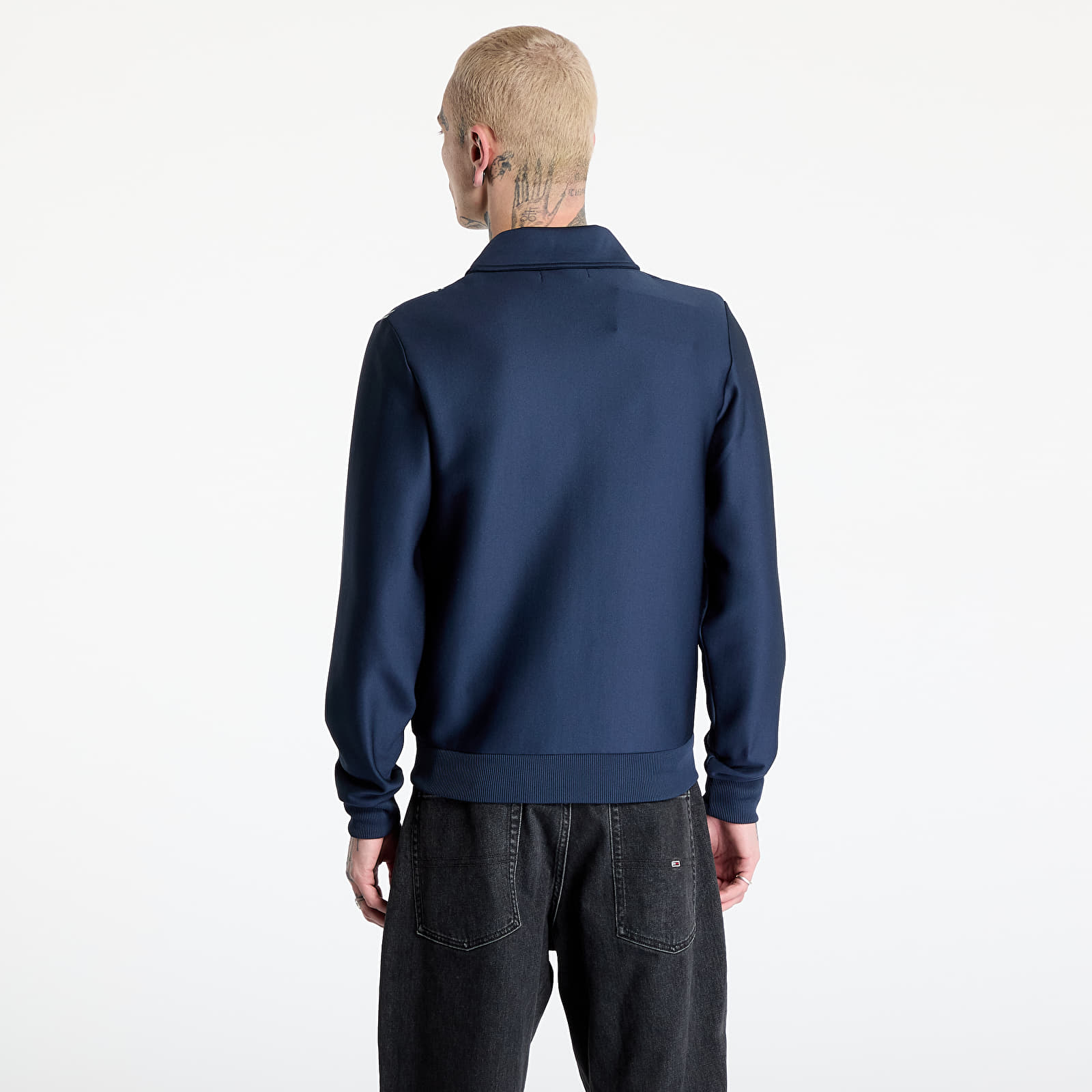 Sweatjacken und Sweatshirts FRED PERRY Striped Collared Track Jacket Tennis Blue