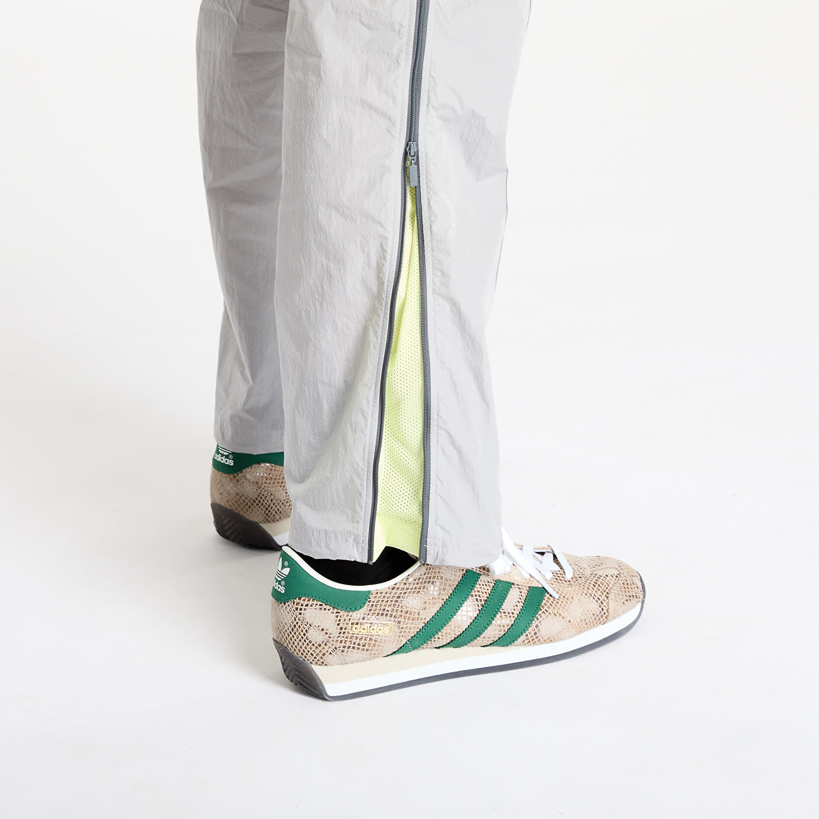 Férfi nadrágok adidas Fashion Side Mesh Zip Pants Grey/ Grey Two