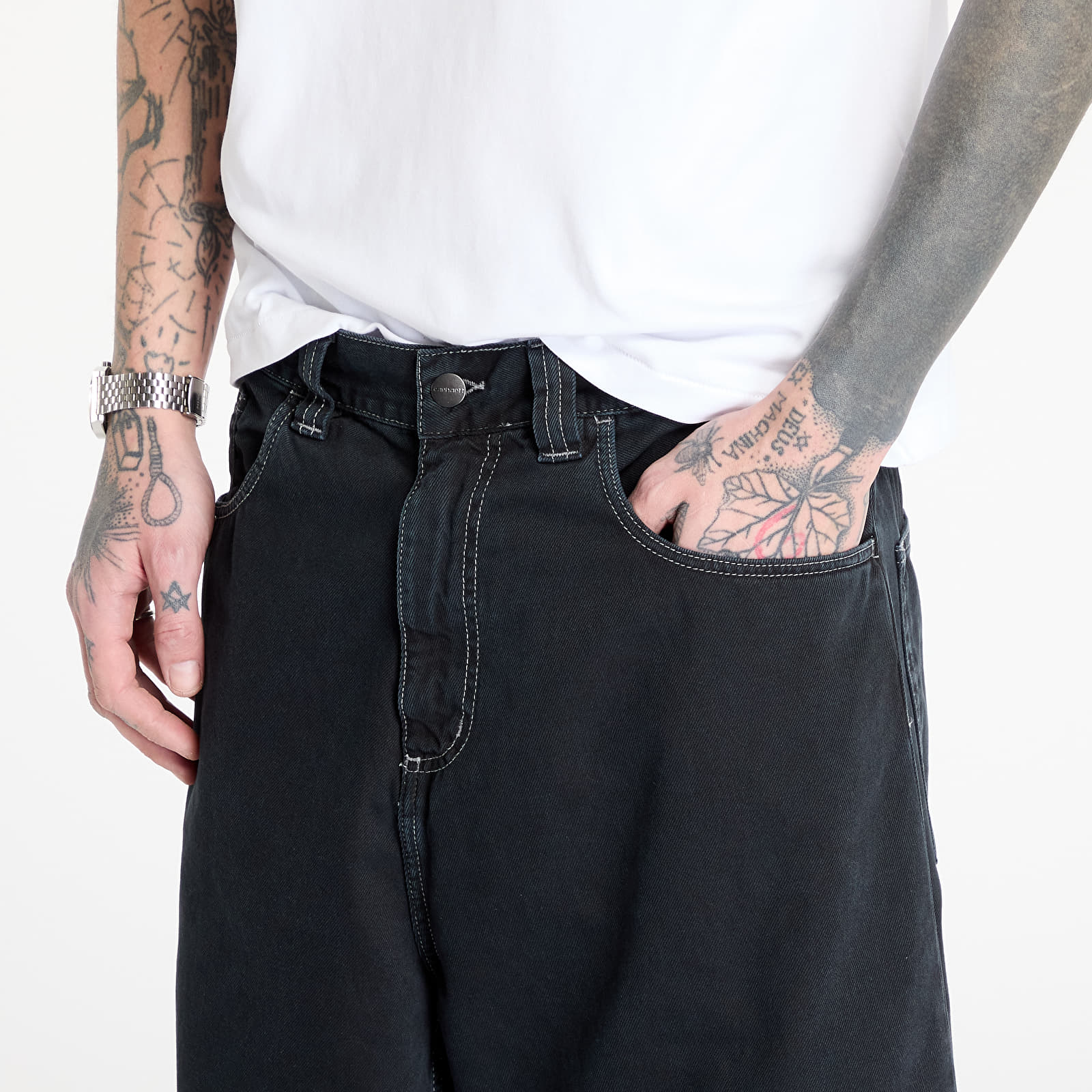 Men's trousers Carhartt WIP Brandon Pant Black Stone Dyed