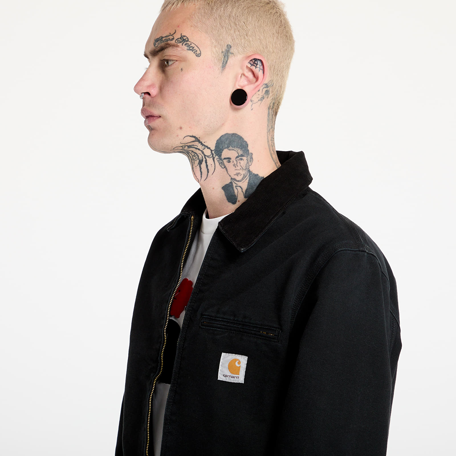 Jacken Carhartt WIP Detroit Jacket UNISEX Black/ Black Stone Canvas