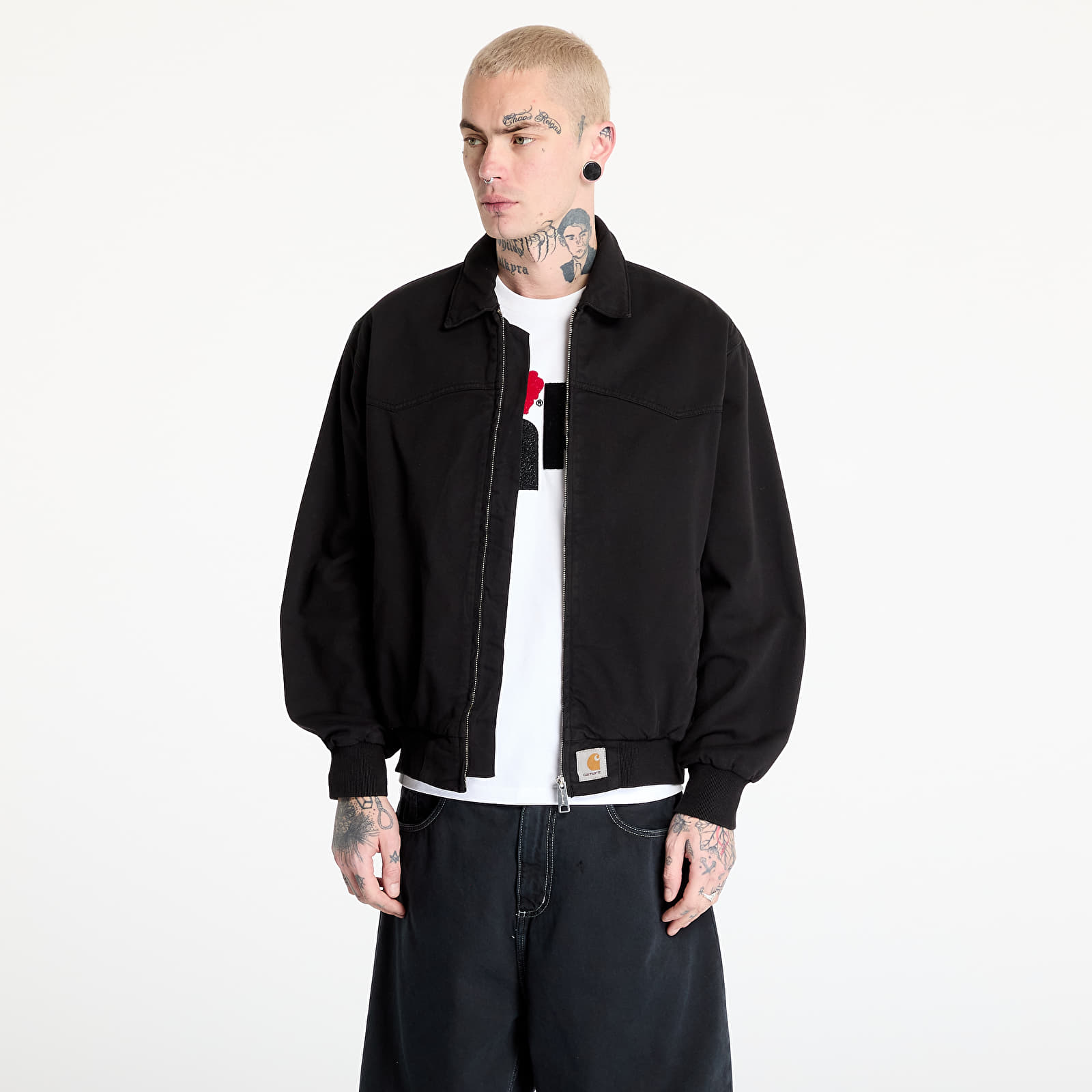 Jacken Carhartt WIP OG Santa Fe Jacket UNISEX Black Garment Dyed