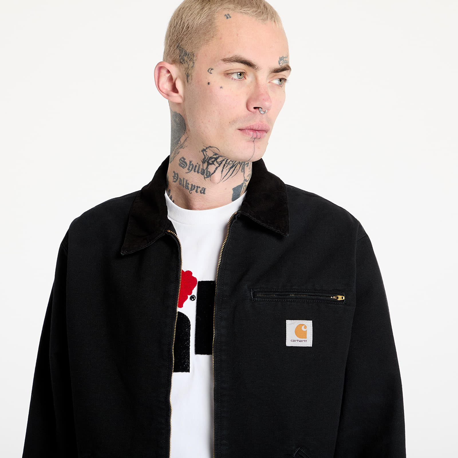 Jackor Carhartt WIP OG Detroit Jacket UNISEX Black/ Black Aged Canvas