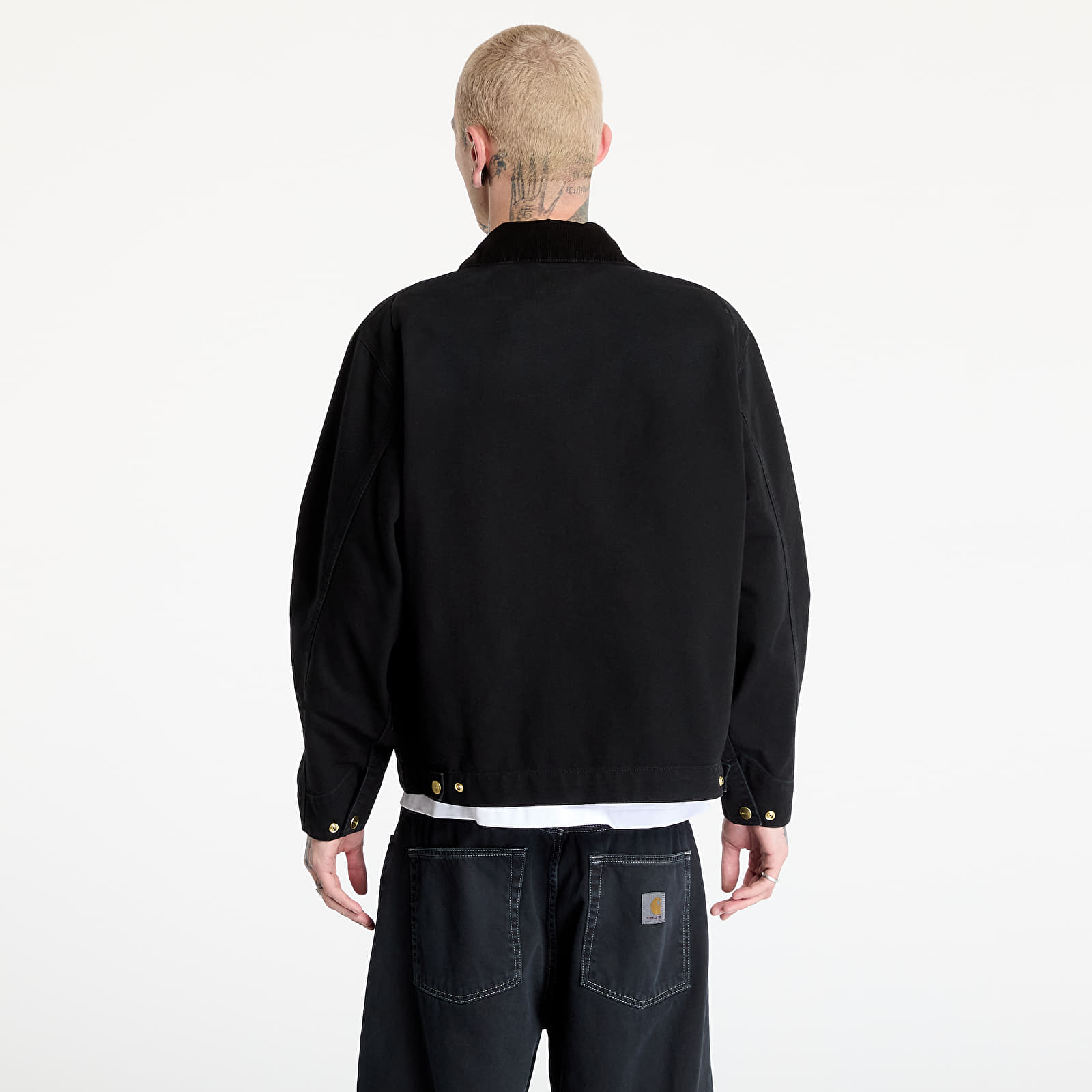 Jackor Carhartt WIP OG Detroit Jacket UNISEX Black/ Black Aged Canvas