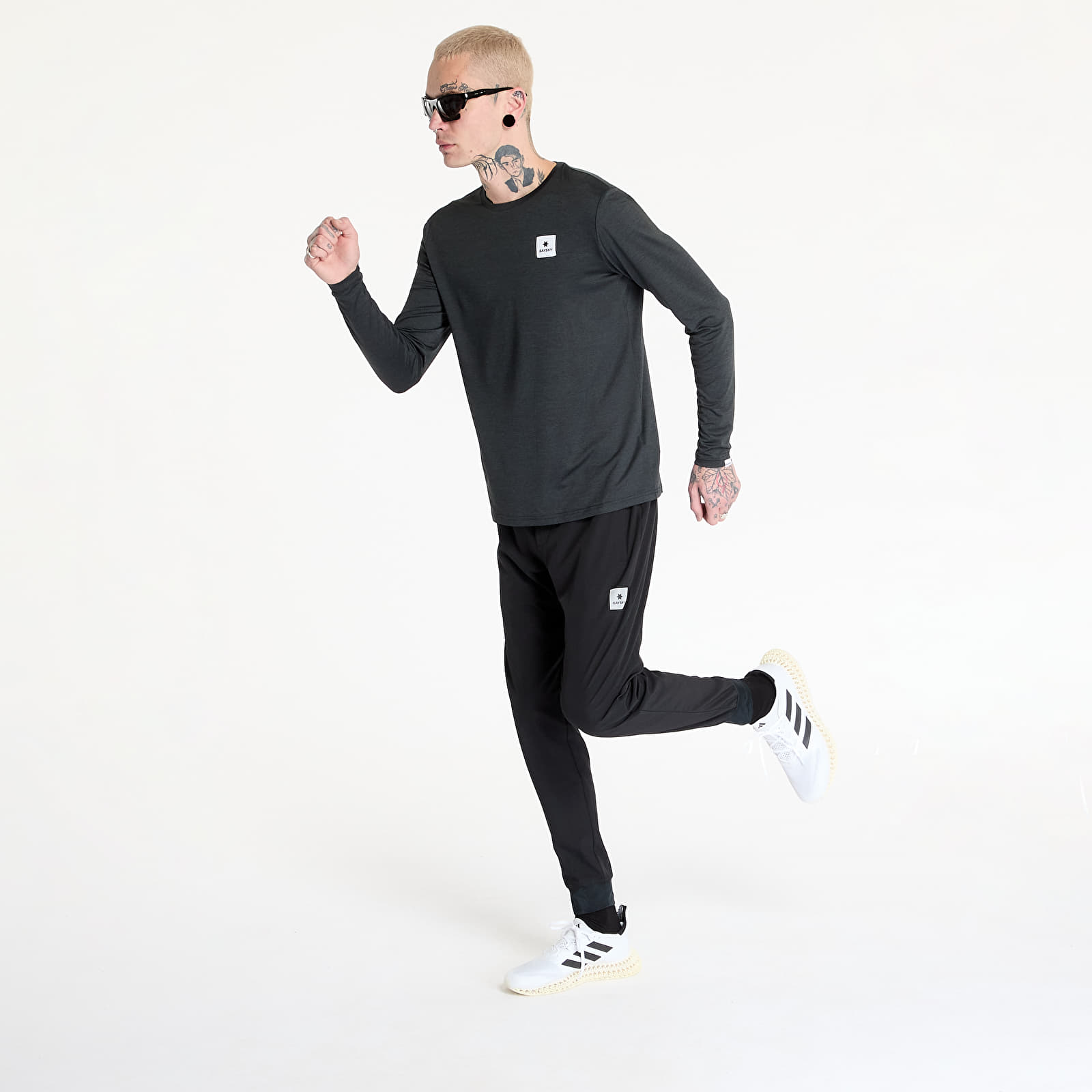 Miesten T-paidat SAYSKY Clean Pace Long Sleeve T-Shirt Black
