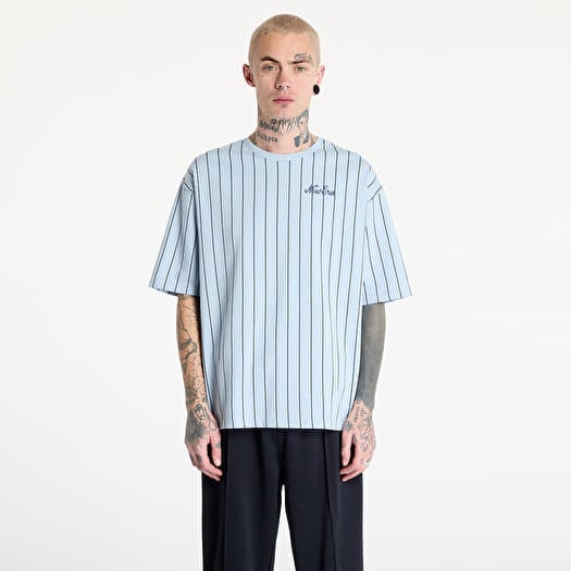 New Era Pinstripe Oversized T-Shirt UNISEX Pastel Blue