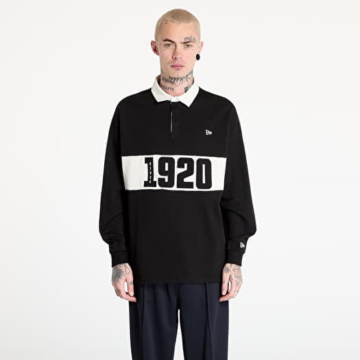 New Era Drop Shoulder Rugby Shirt UNISEX Black