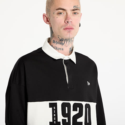 Men's T-shirts New Era Drop Shoulder Rugby Shirt UNISEX Black