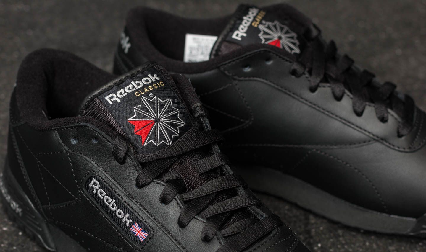 Herren Sneaker und Schuhe Reebok Ex-O-Fit Low Clean Logo Intense Black/ Silver/ Silver