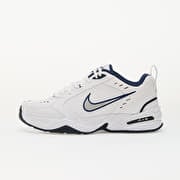 Nike Air Monarch Iv White/ Metallic Silver-Midnight Navy