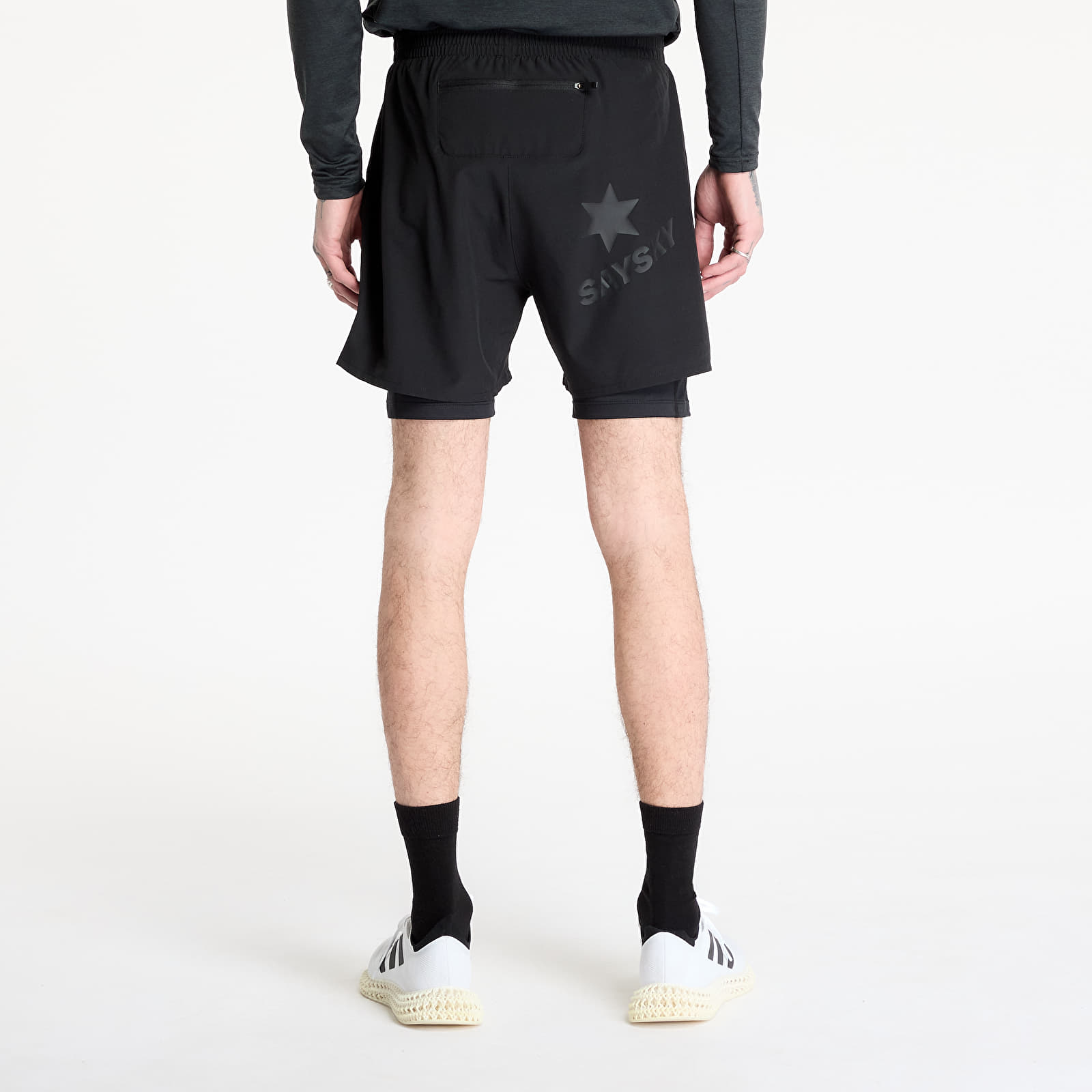 Meeste lühikesed püksid SAYSKY 2 in 1 Pace Shorts 5'' Black