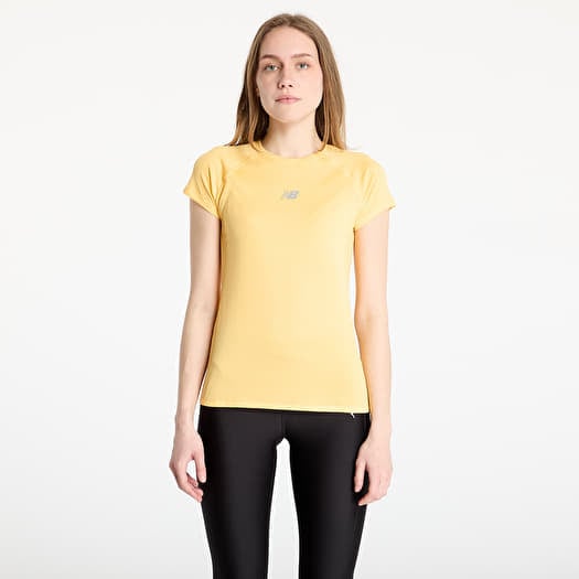 New Balance Women's Jacquard Slim T-Shirt Clementine