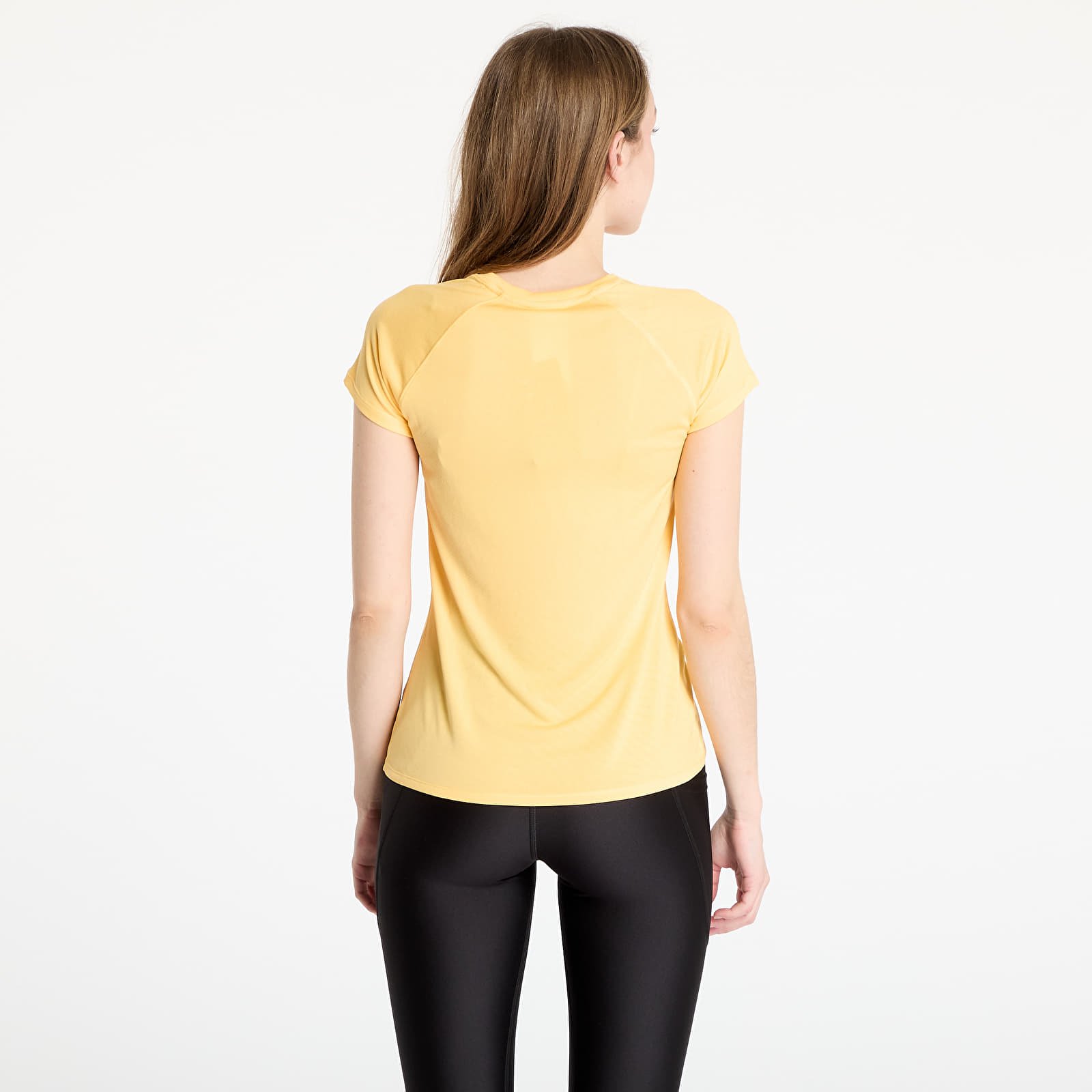 Dames T-shirts New Balance Women's Jacquard Slim T-Shirt Clementine