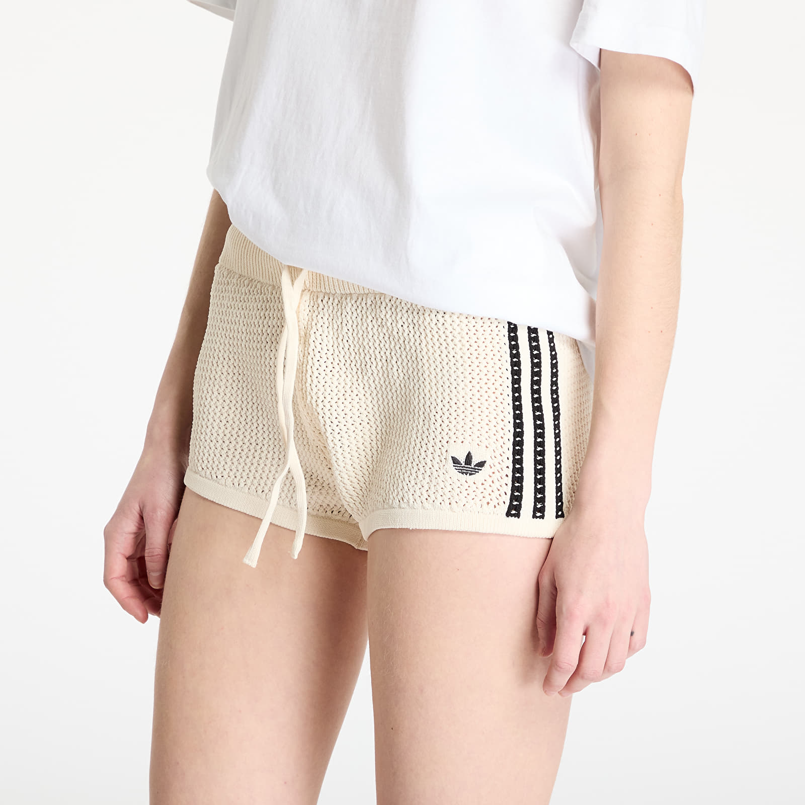 Kratke hlače  adidas Originals Premium Crochet Sprinter Shorts White/ Wonder White