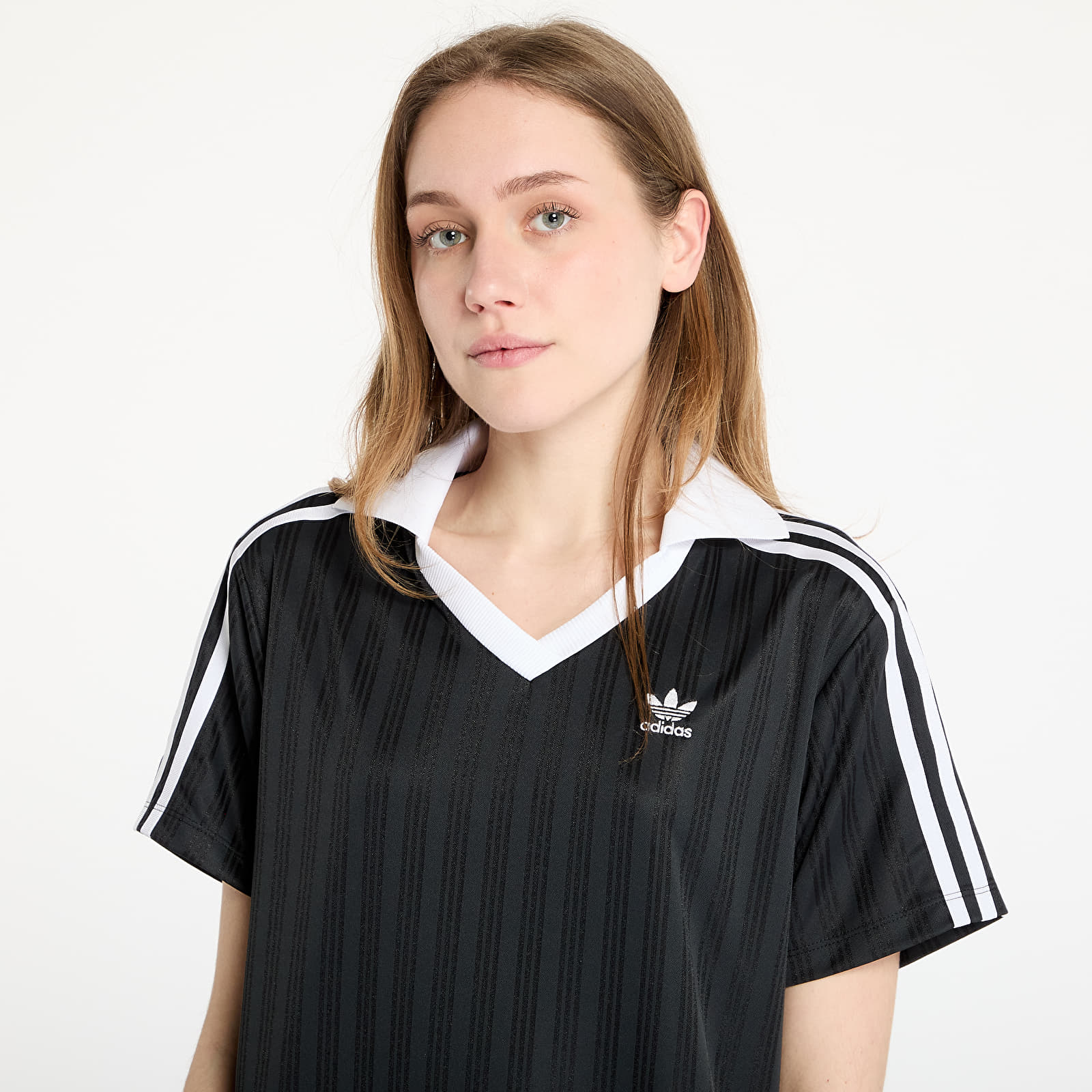 Pelipaidat adidas Adicolor Football Jacquard V-Neck Dress Black/ Black