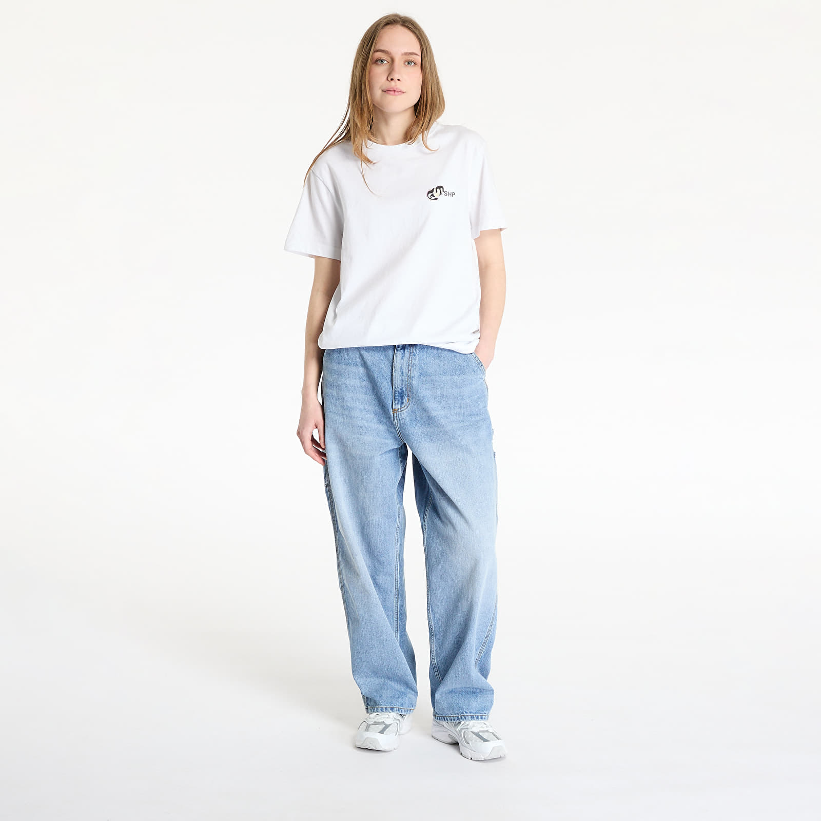 Jeans Carhartt WIP W' Brandon Single Knee Pant Blue Burst Washed