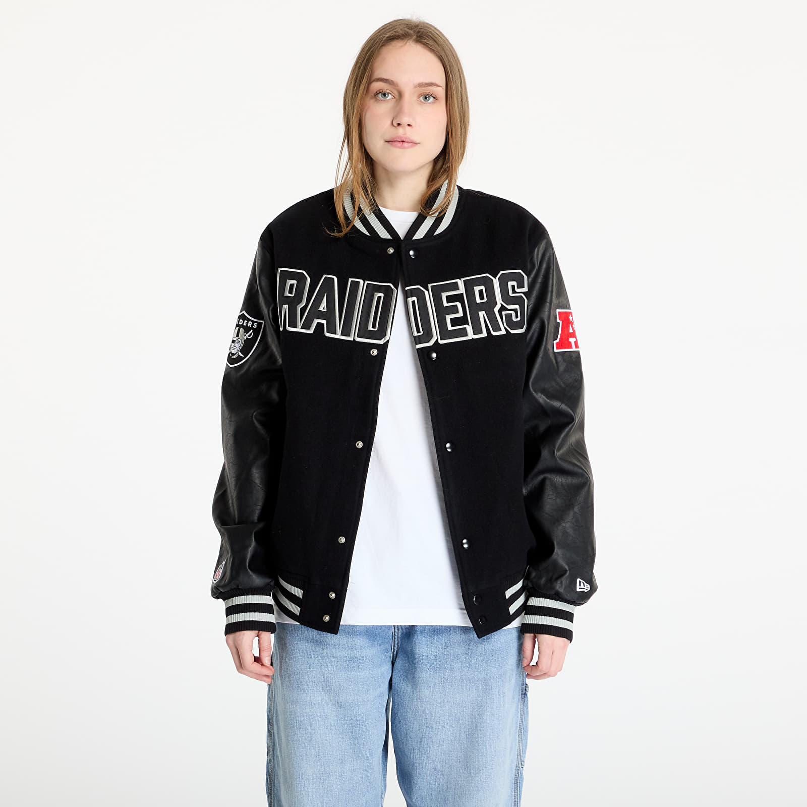 Geci bomber New Era NFL Las Vegas Raiders Varsity Jacket UNISEX Black