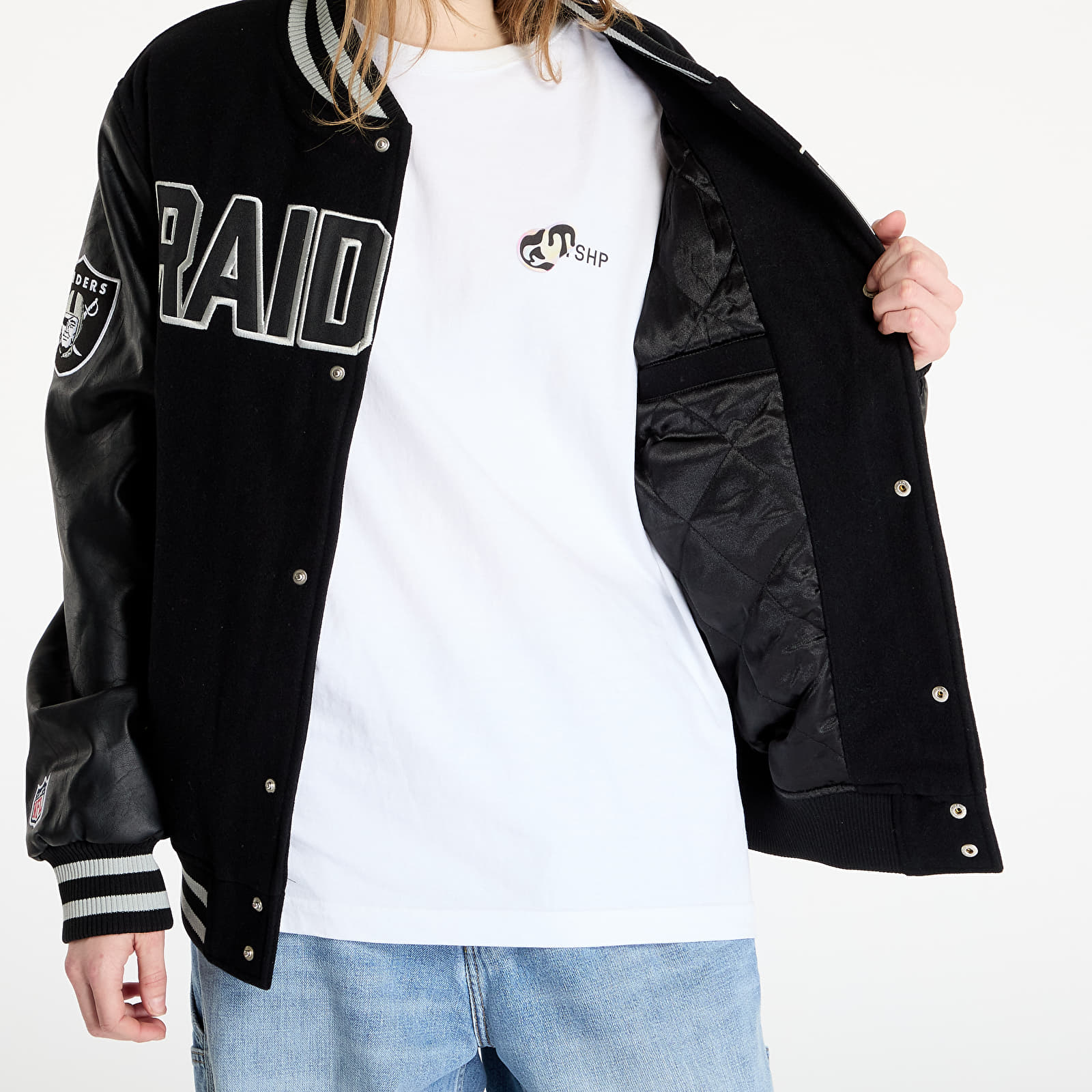 Geci bomber New Era NFL Las Vegas Raiders Varsity Jacket UNISEX Black