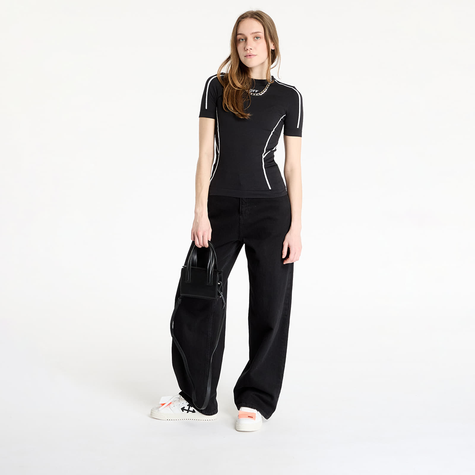 T-shirty damskie Off-White Seamless Shortsleeve T-Shirt Black/ White
