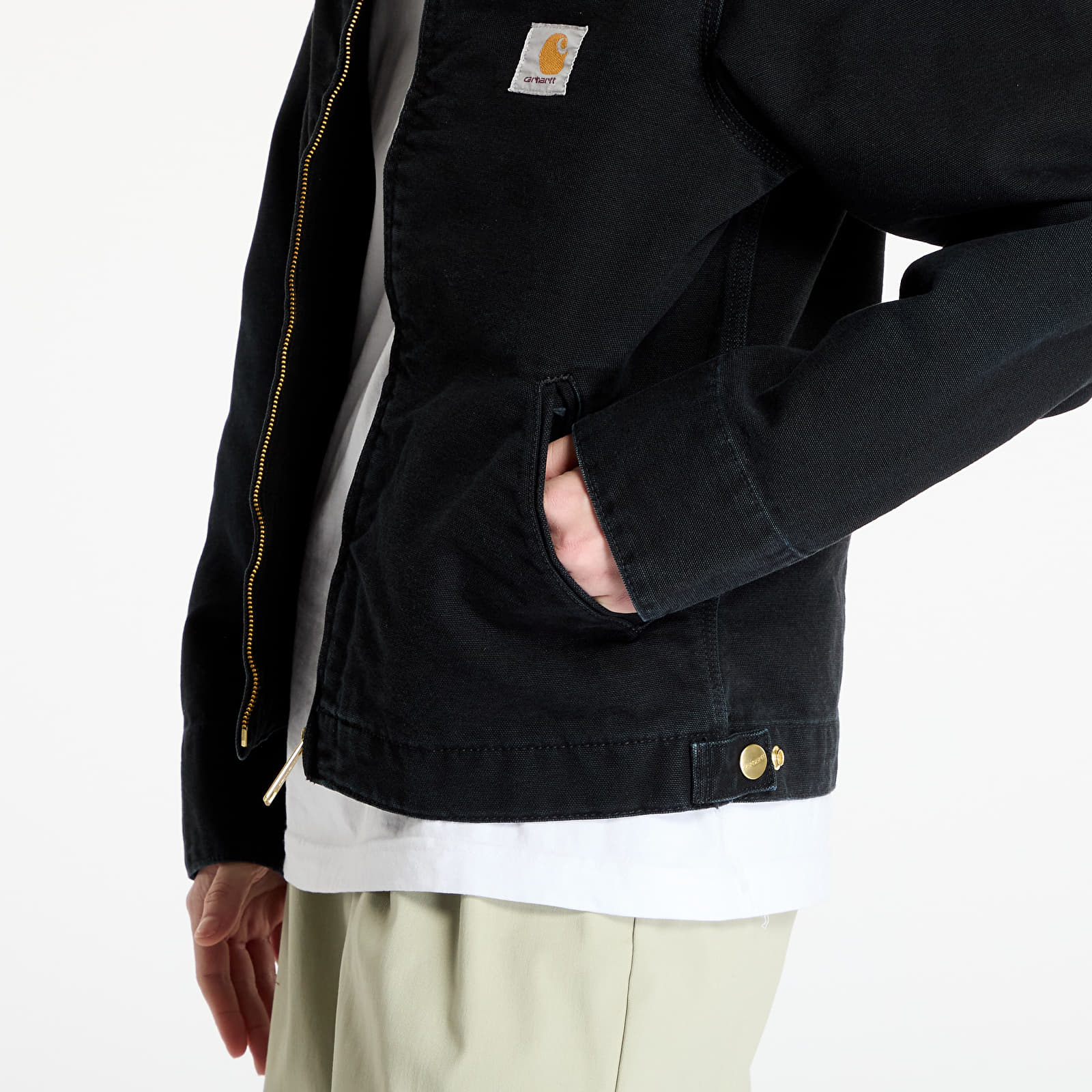 Jacken Carhartt WIP Detroit Jacket UNISEX Black/ Black Stone Canvas