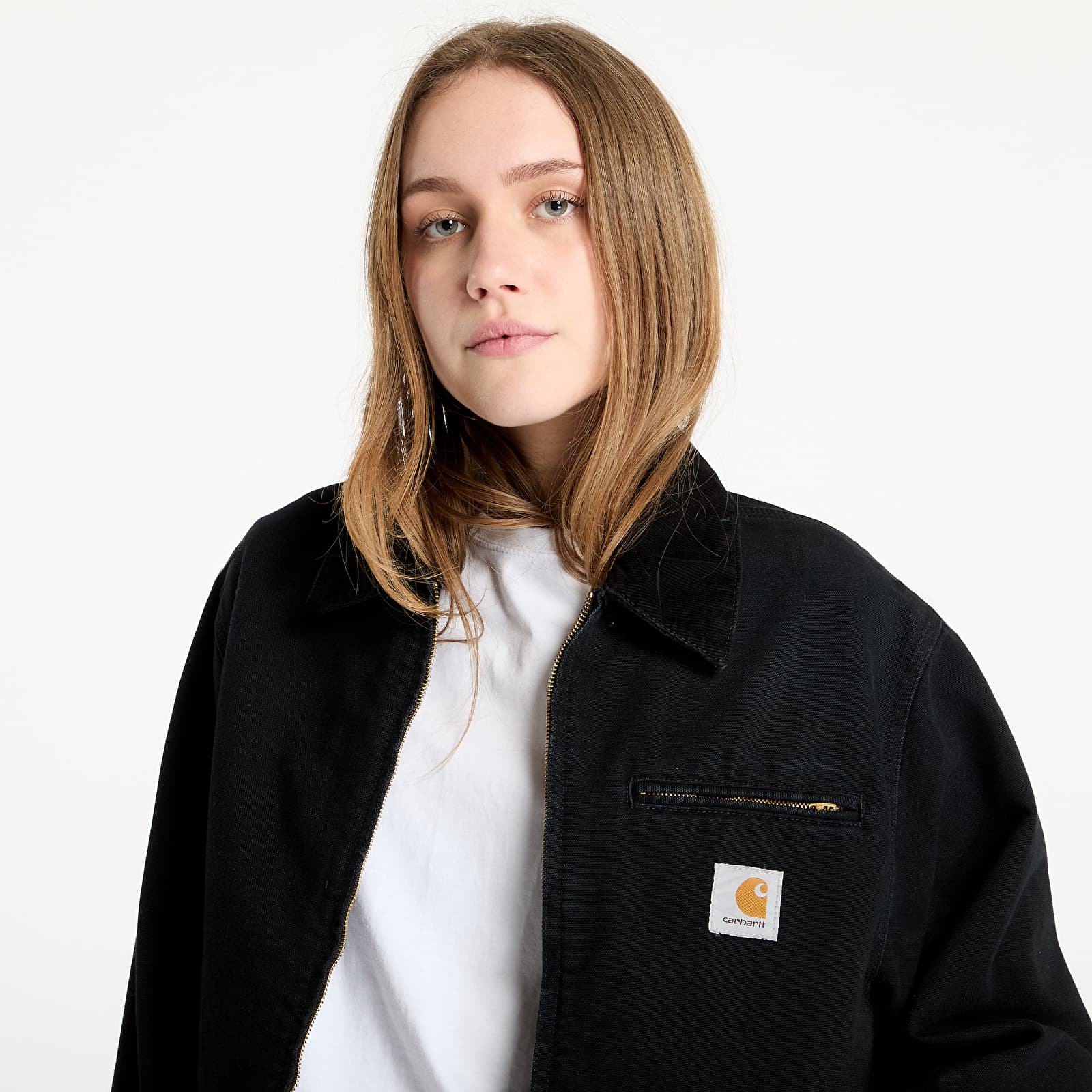 Jackor Carhartt WIP OG Detroit Jacket UNISEX Black/ Black Aged Canvas