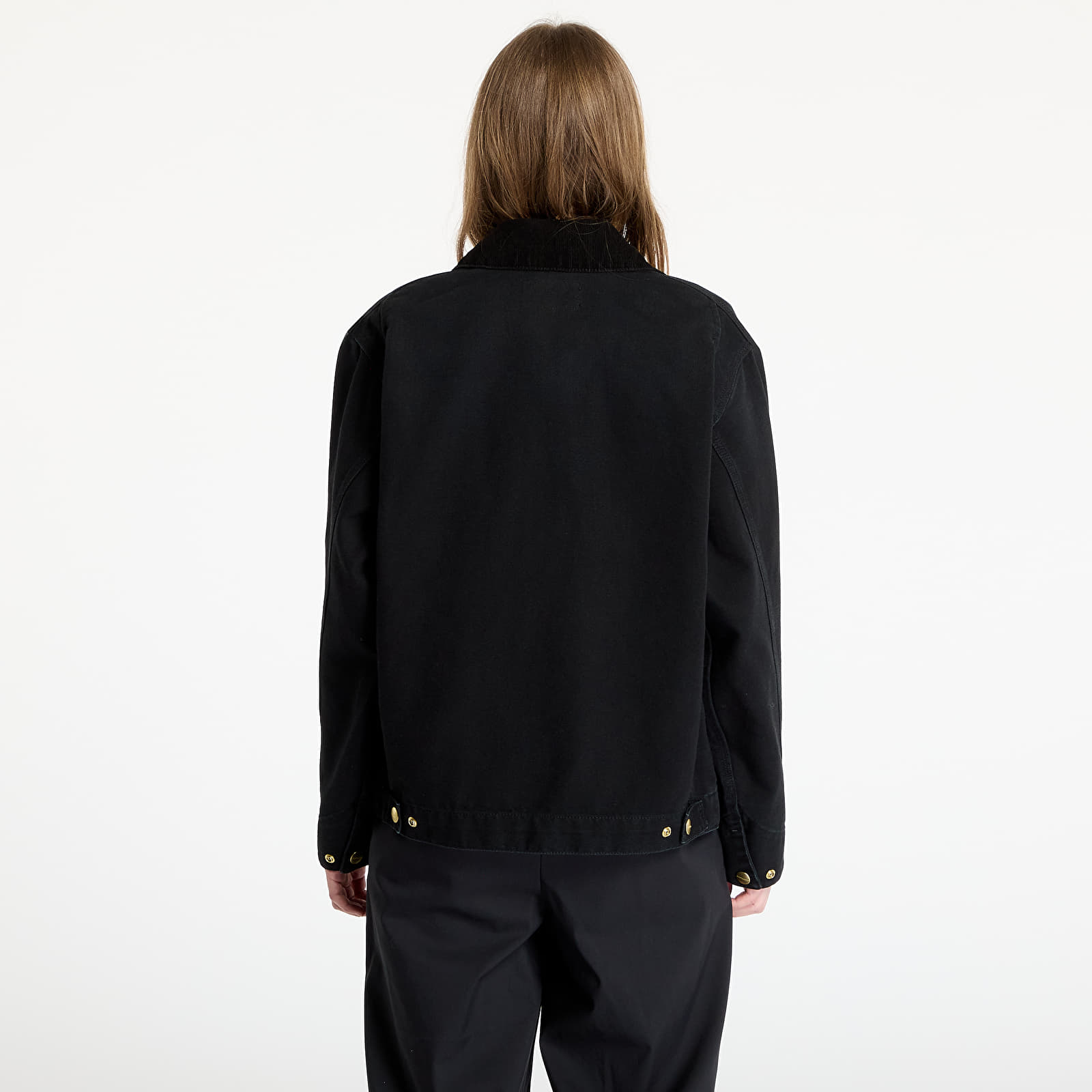 Jackor Carhartt WIP OG Detroit Jacket UNISEX Black/ Black Aged Canvas