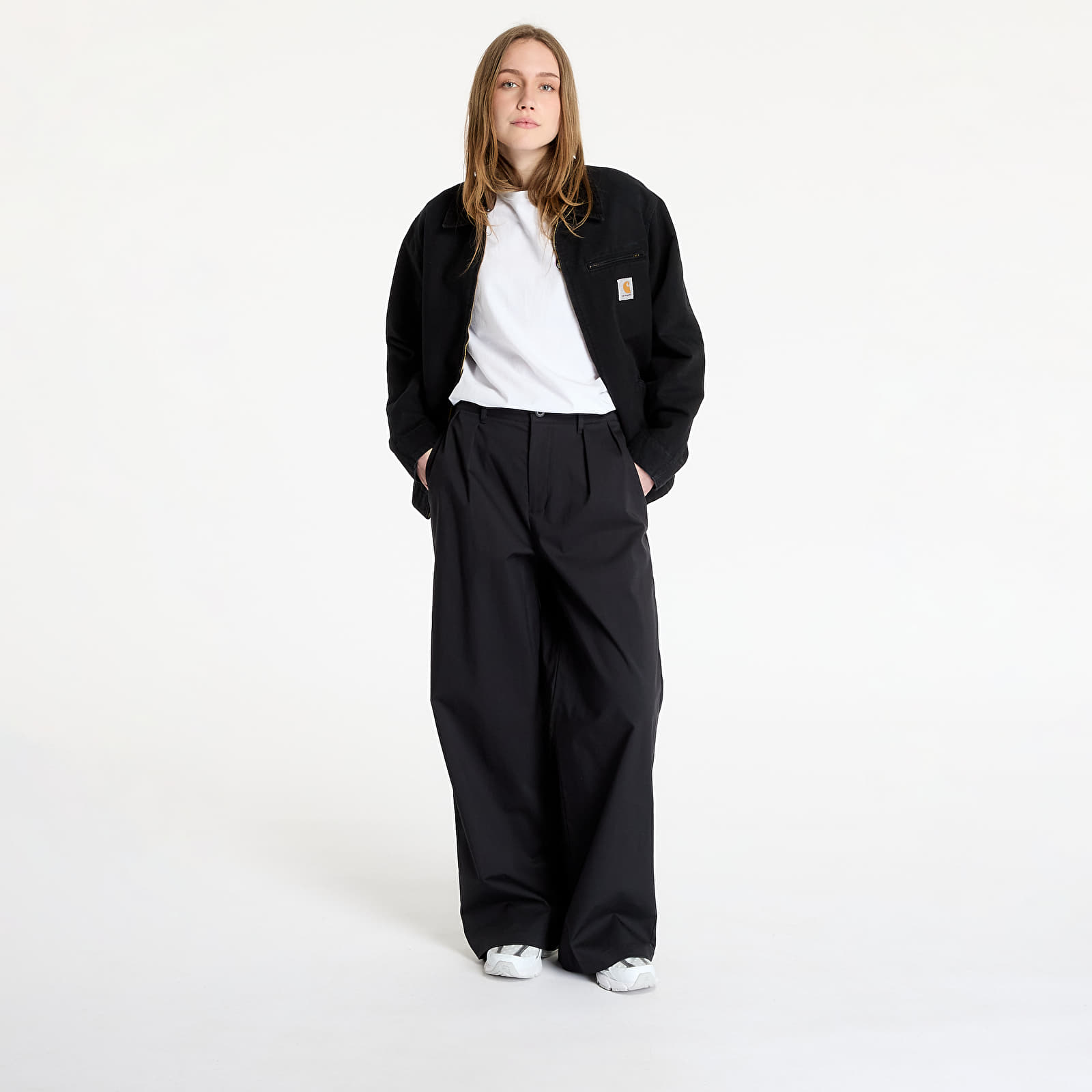 Jackor Carhartt WIP OG Detroit Jacket UNISEX Black/ Black Aged Canvas