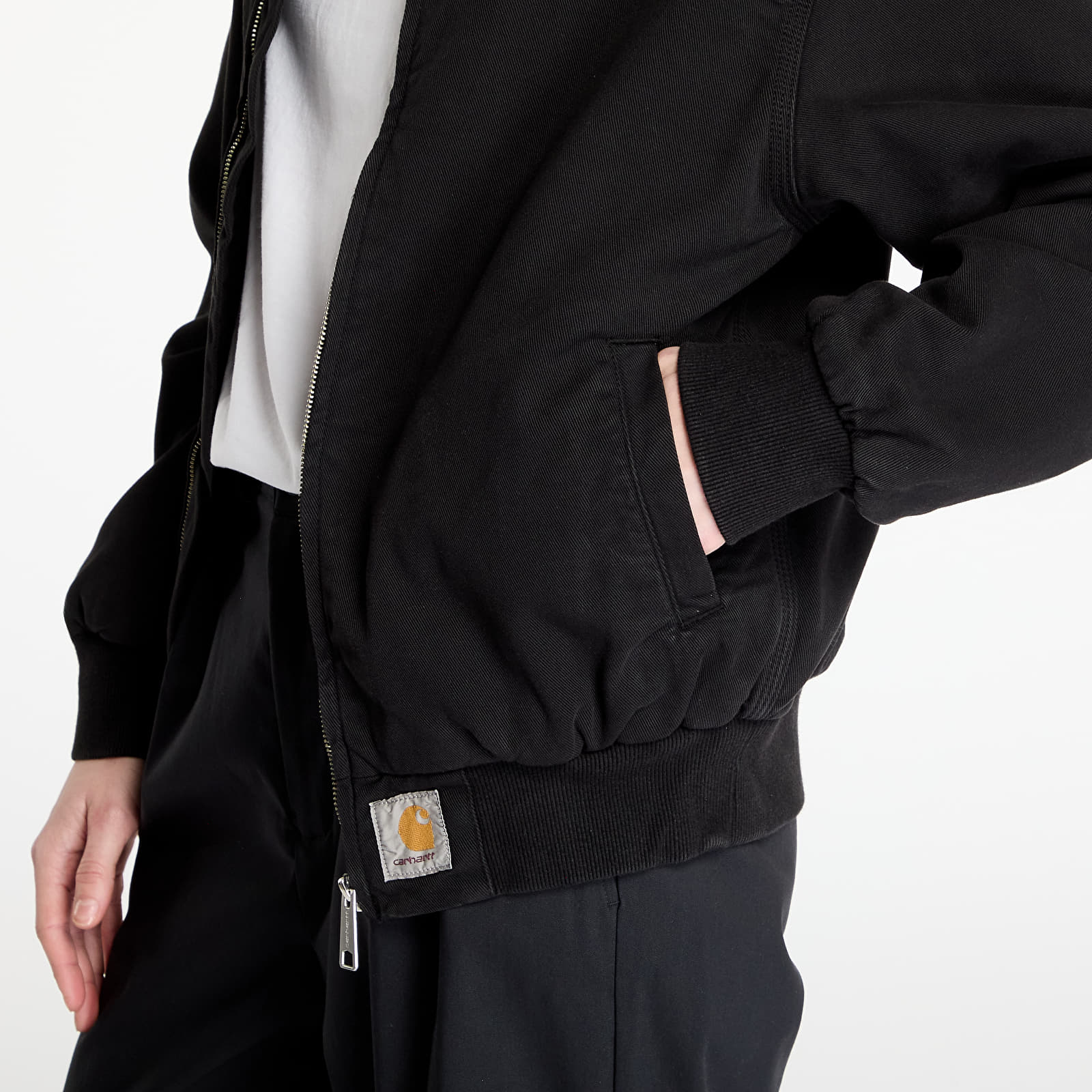 Jacken Carhartt WIP OG Santa Fe Jacket UNISEX Black Garment Dyed