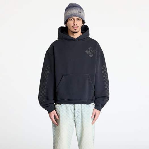 Rhude Cross Logo Hoodie Vintage Black/ Black