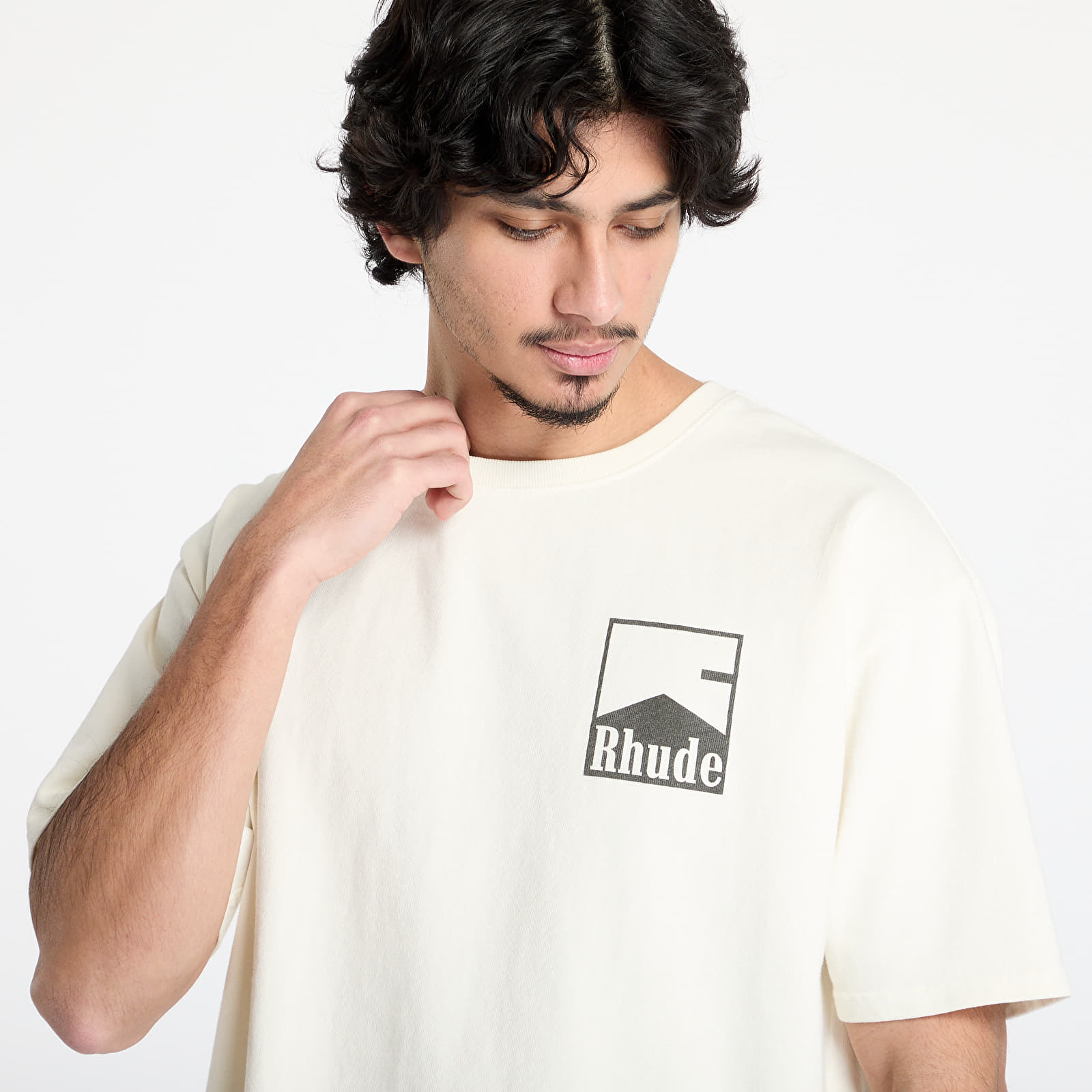 Men's T-shirts Rhude Chevron Tee Vintage White