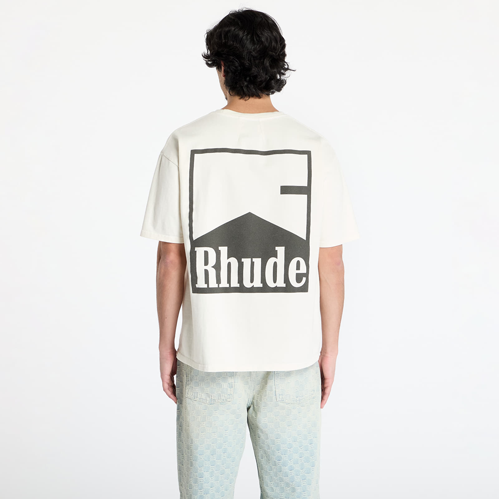 Men's T-shirts Rhude Chevron Tee Vintage White