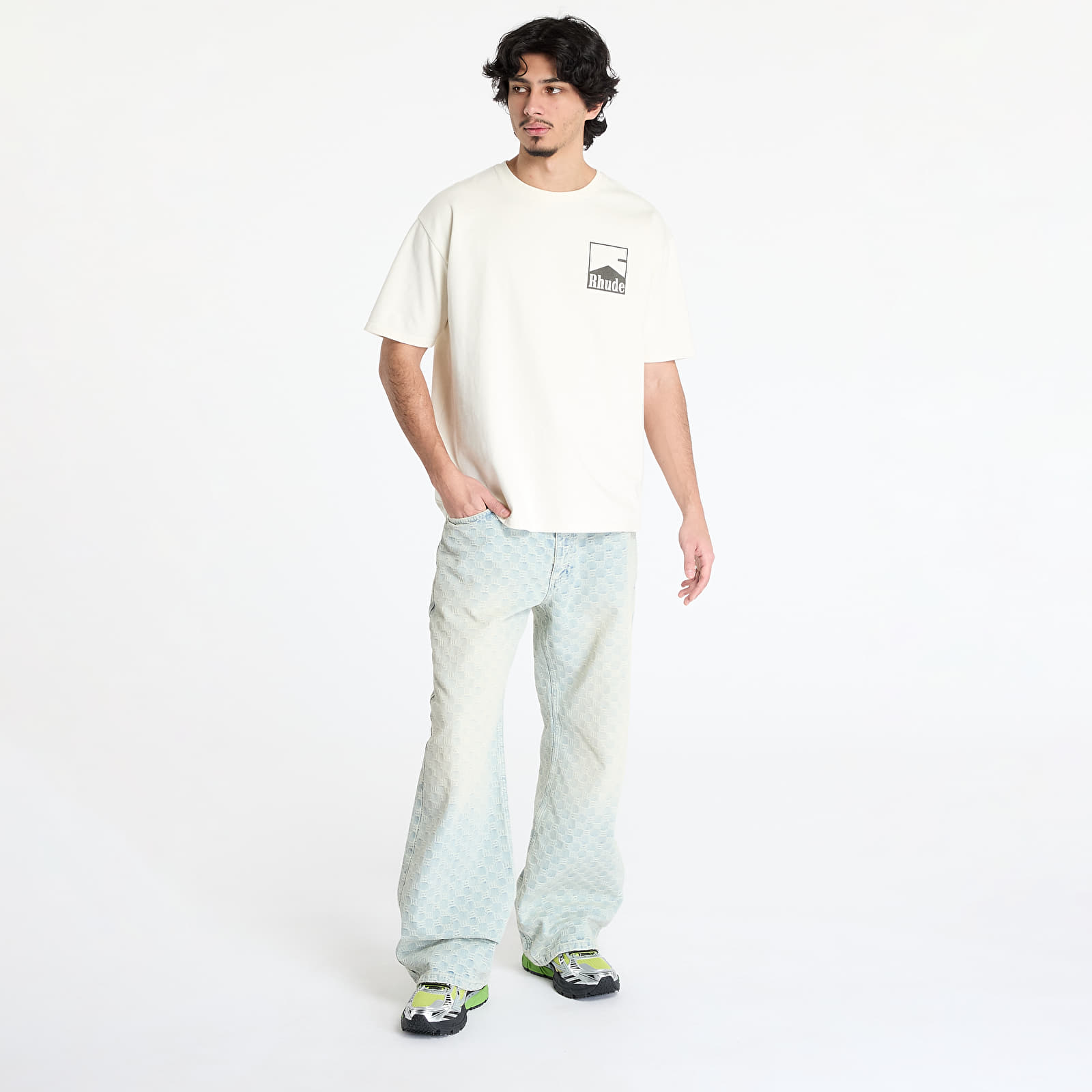 Men's T-shirts Rhude Chevron Tee Vintage White