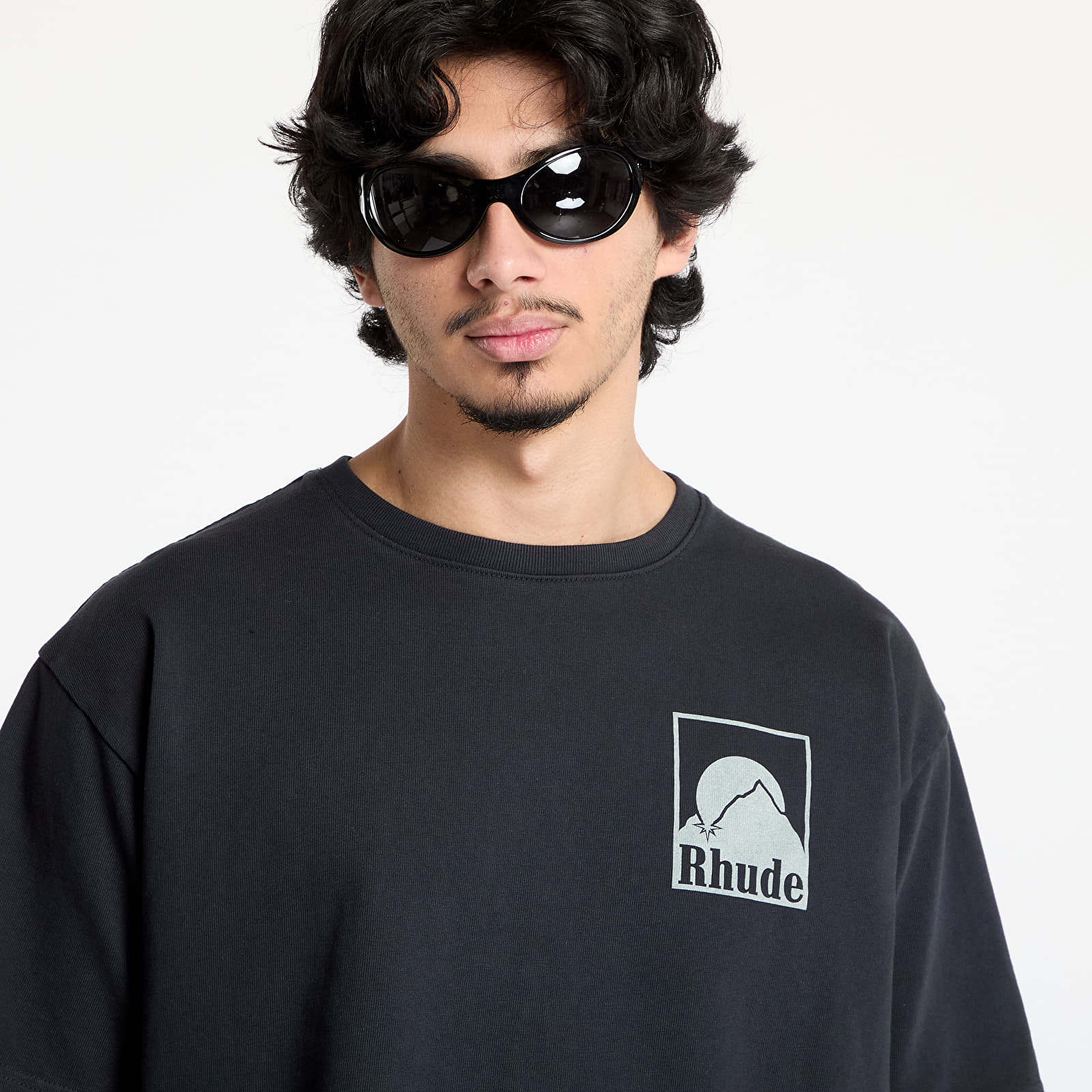 Männer T-Shirts Rhude Moonlight Badge Tee Vintage Black