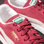 Puma suede classic cabernet white top