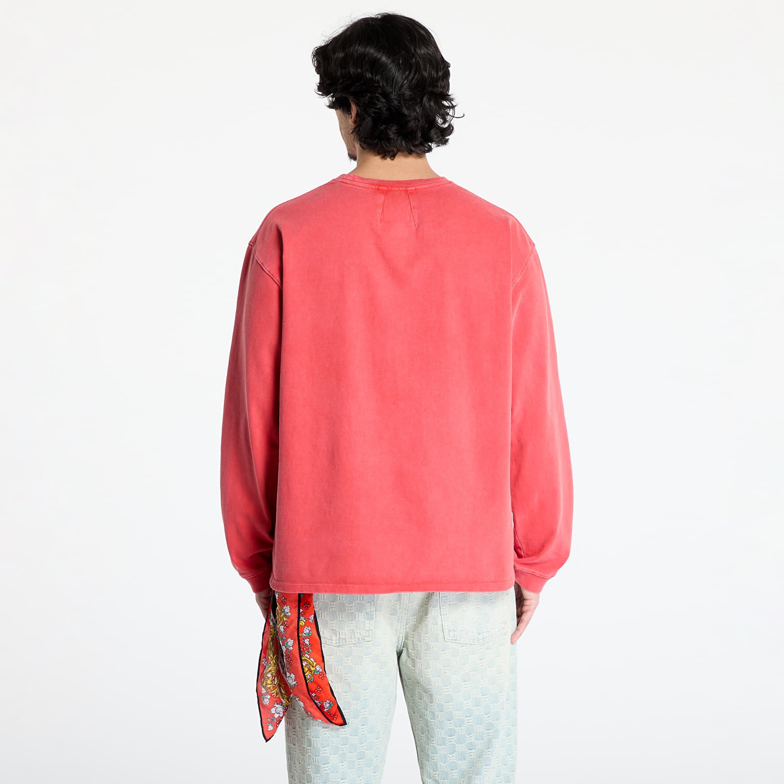 Männer T-Shirts Rhude Logo Longsleeve Tee Vintage Red