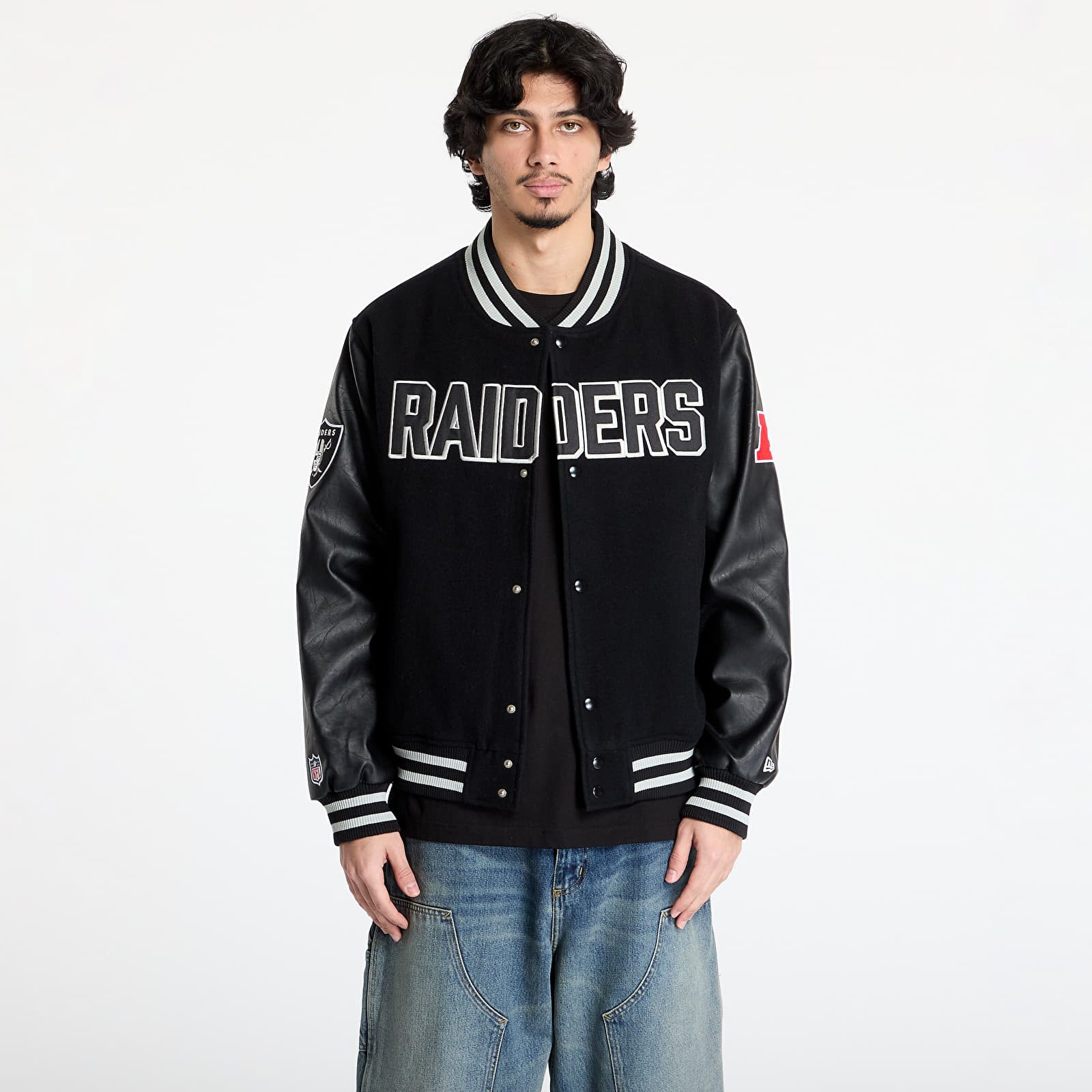 Geci bomber New Era NFL Las Vegas Raiders Varsity Jacket UNISEX Black