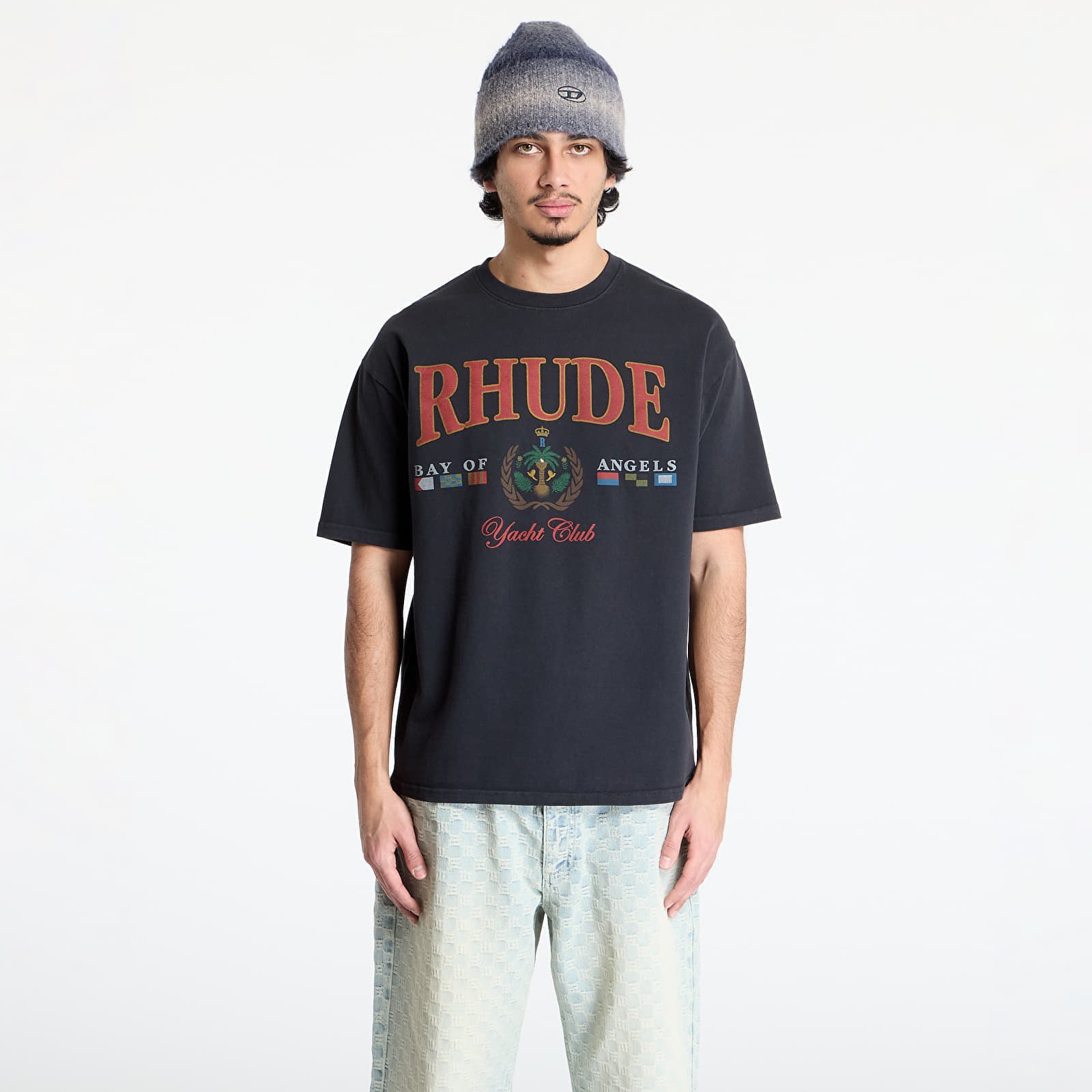 Tricou Rhude Bay Of Angels Yacht Tee Vintage Black XL