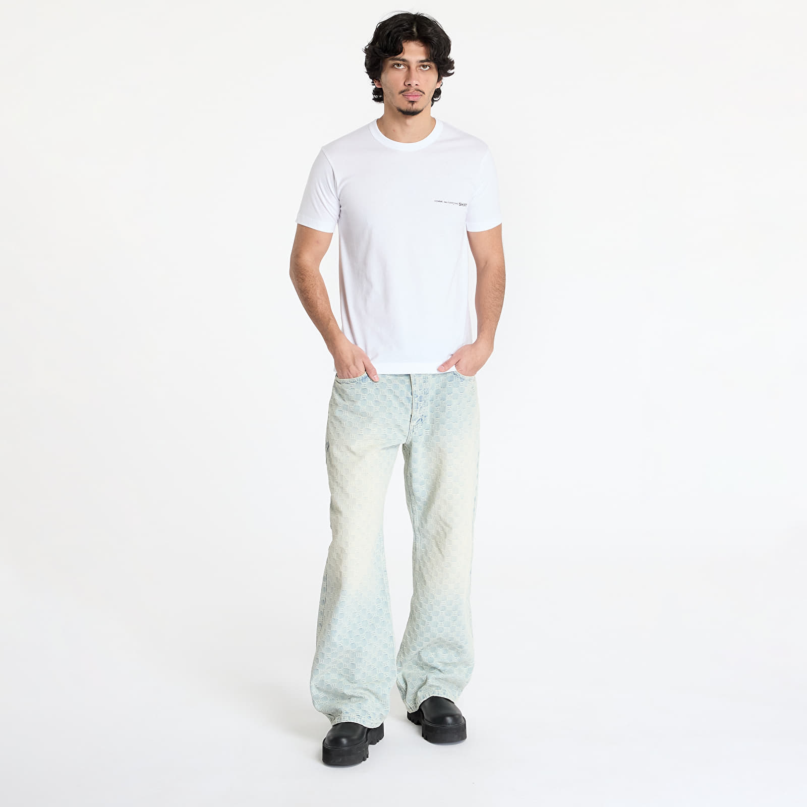 T-krekli Comme des Garçons SHIRT Knit T-Shirt White