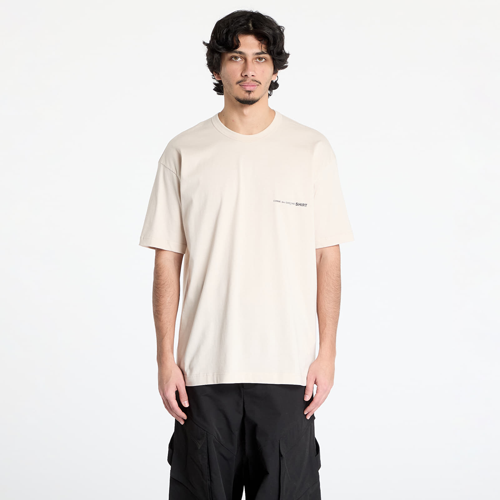 Trička Comme des Garçons SHIRT Knit T-Shirt Beige