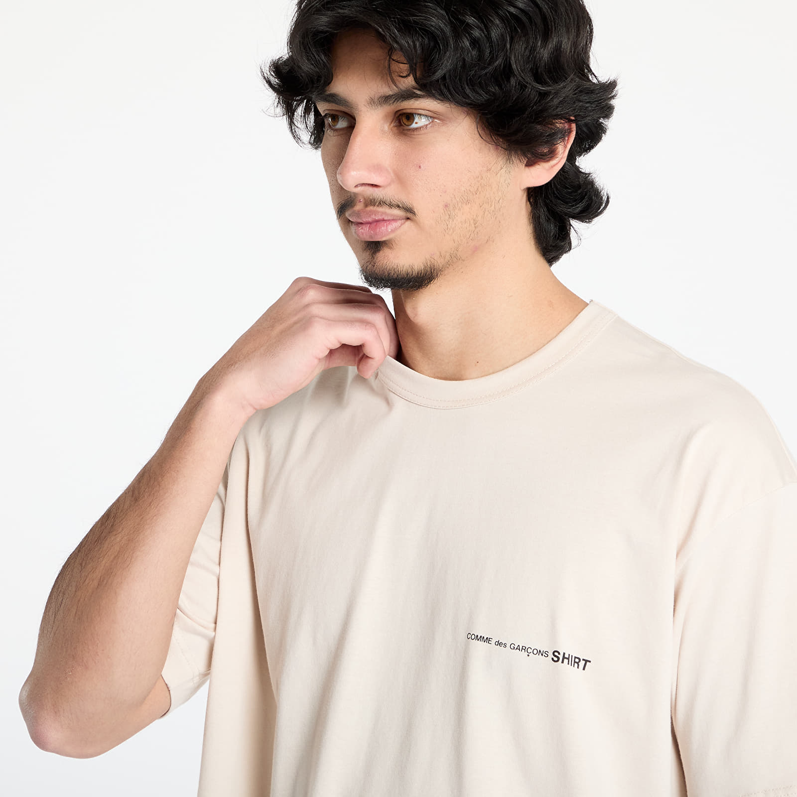 Trička Comme des Garçons SHIRT Knit T-Shirt Beige