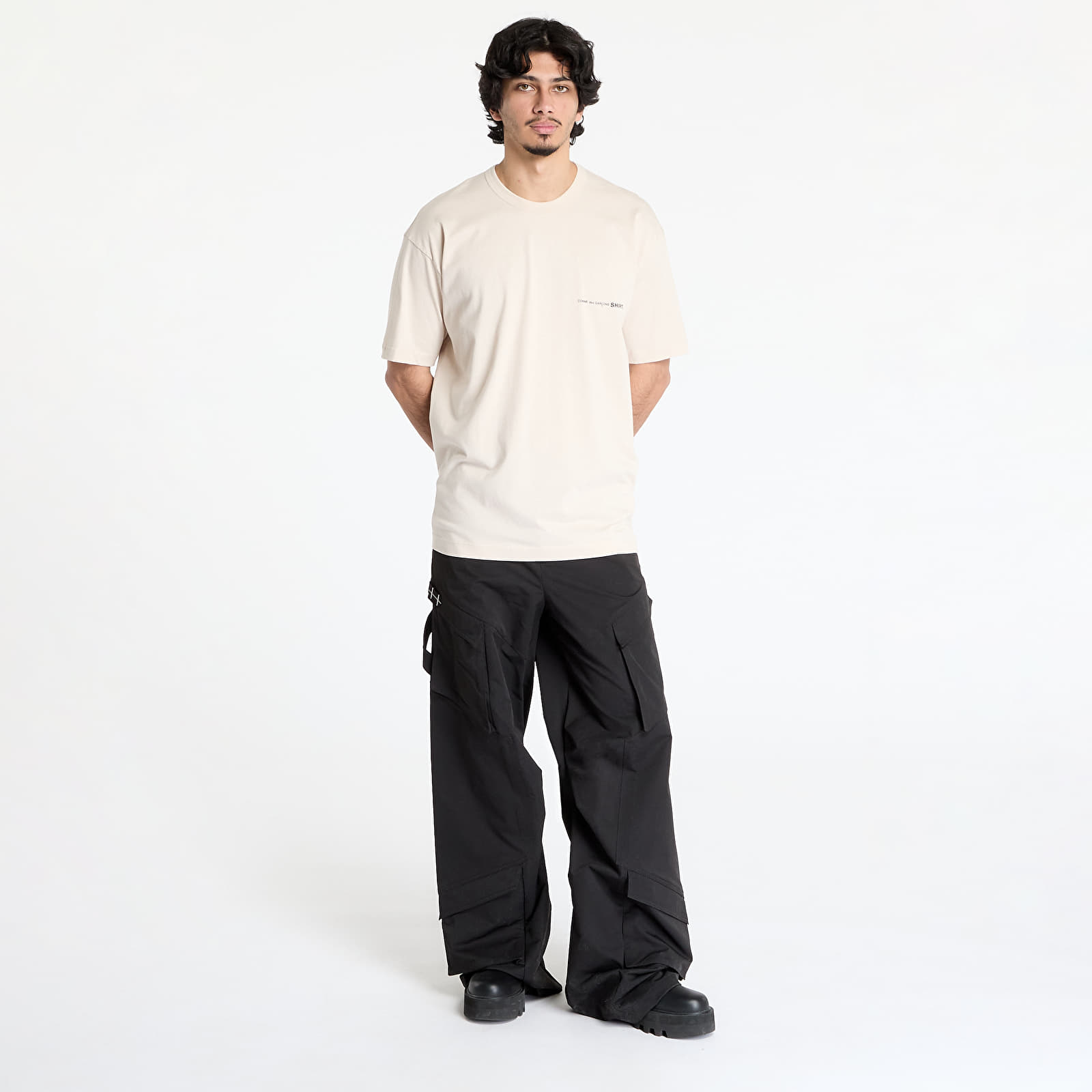 Trička Comme des Garçons SHIRT Knit T-Shirt Beige