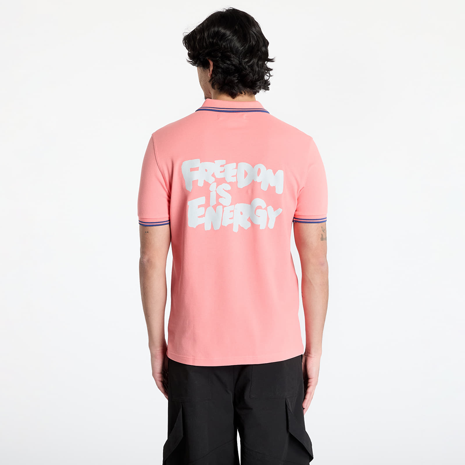 T-Shirts Comme des Garçons SHIRT x Fred Perry Knit T-Shirt Coral