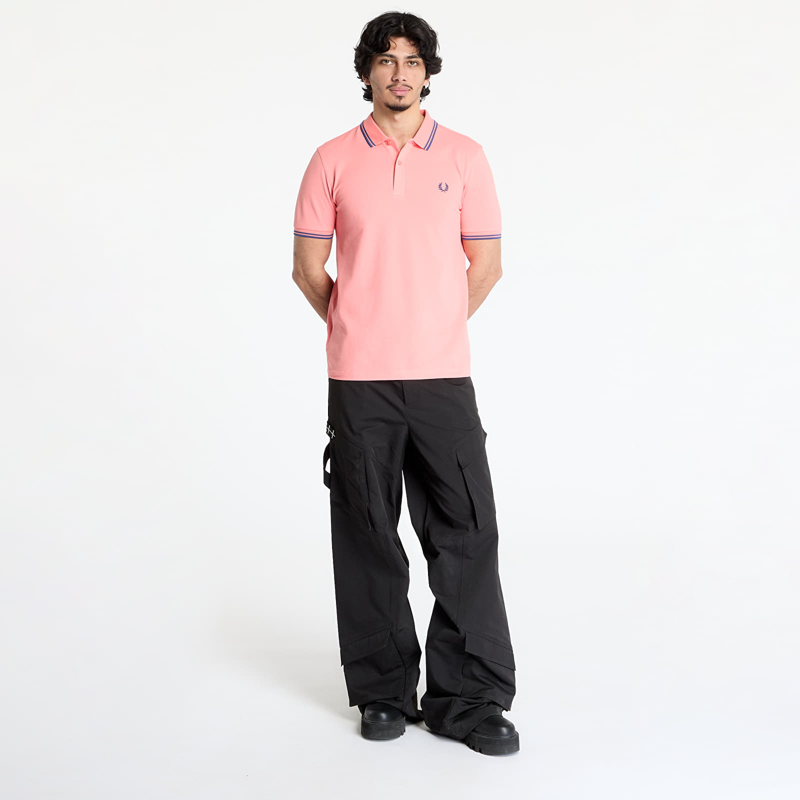 T-Shirts Comme des Garçons SHIRT x Fred Perry Knit T-Shirt Coral