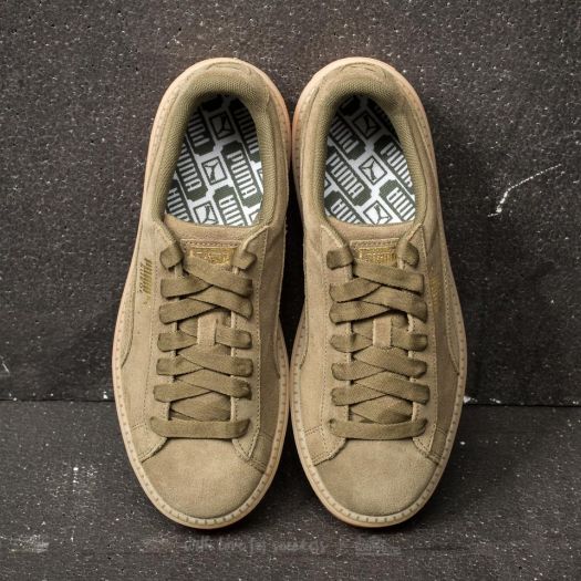Puma suede platform trace olive night hot sale