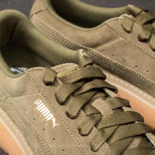 Puma platform trace discount olive