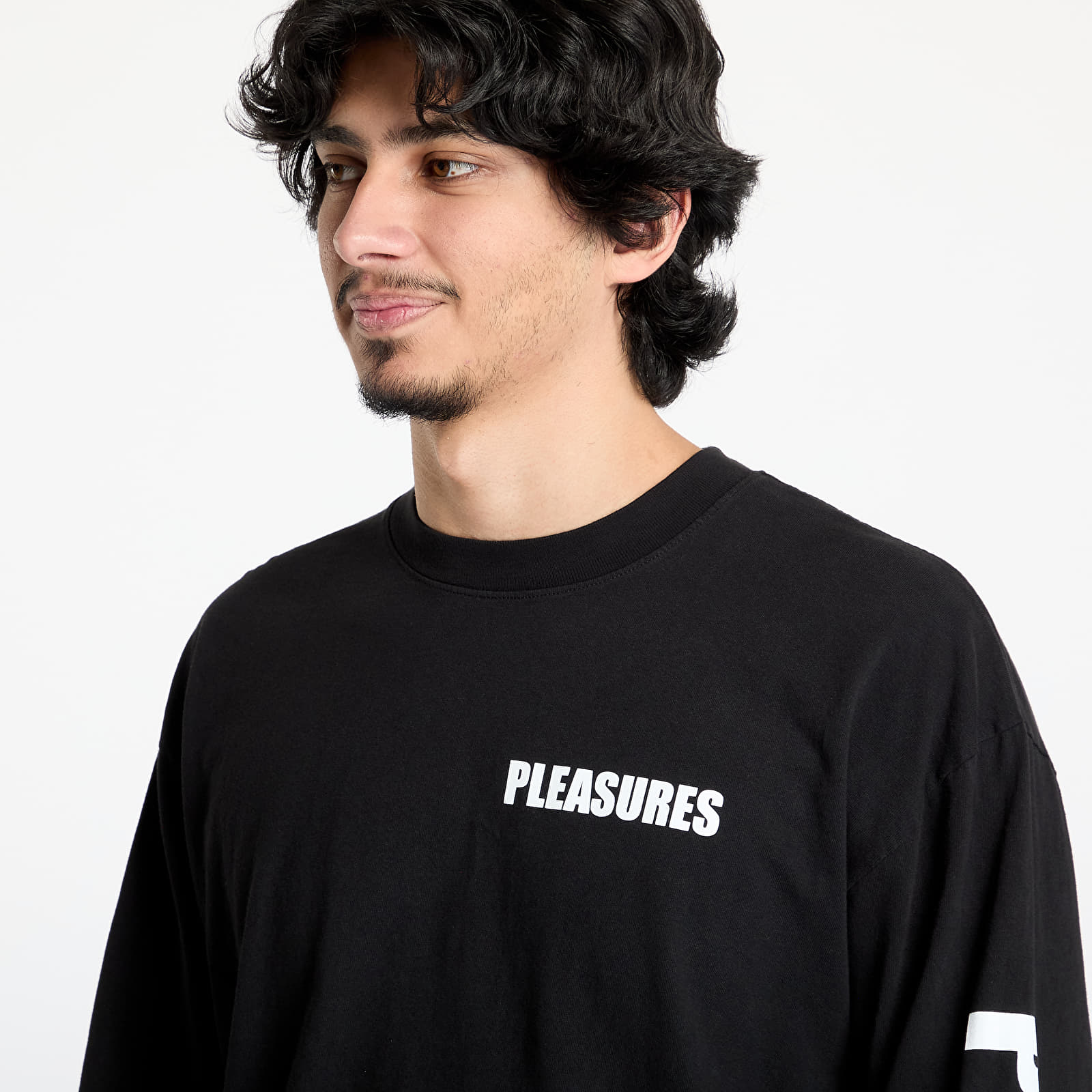 Men's T-shirts PLEASURES Impact Staff Long Sleeve T-Shirt Black