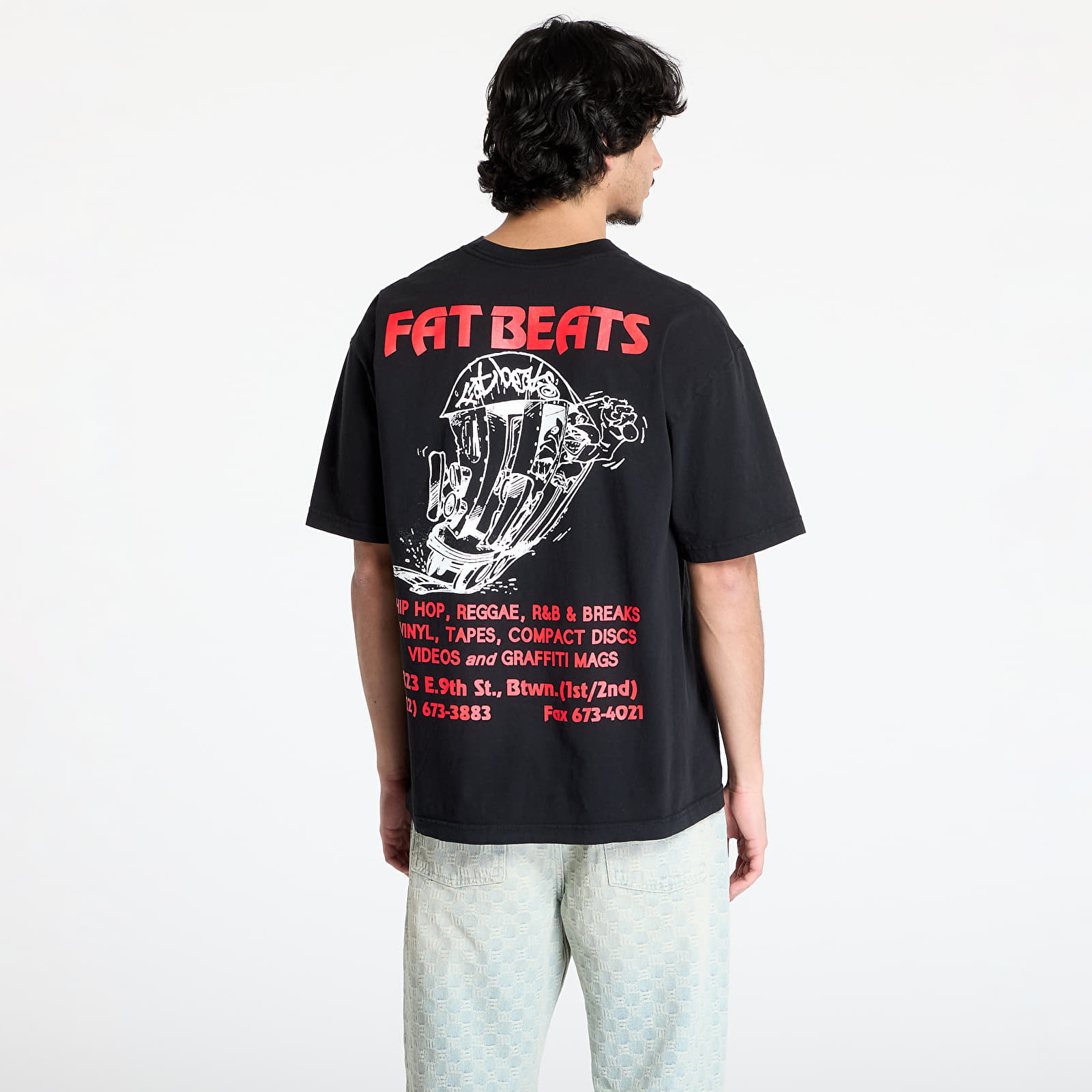 Trička PLEASURES 9Th Street T-Shirt Black