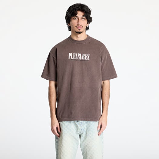 PLEASURES Satisfaction T-Shirt Brown