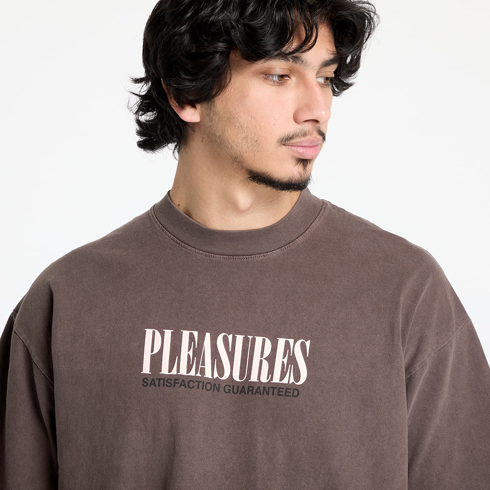 Pánská trička PLEASURES Satisfaction T-Shirt Brown