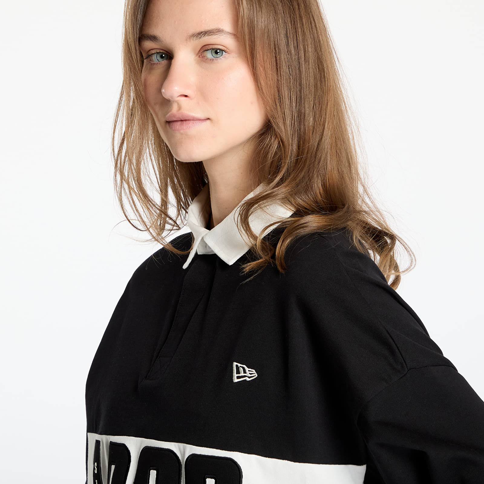 Pánská trička New Era Drop Shoulder Rugby Shirt UNISEX Black