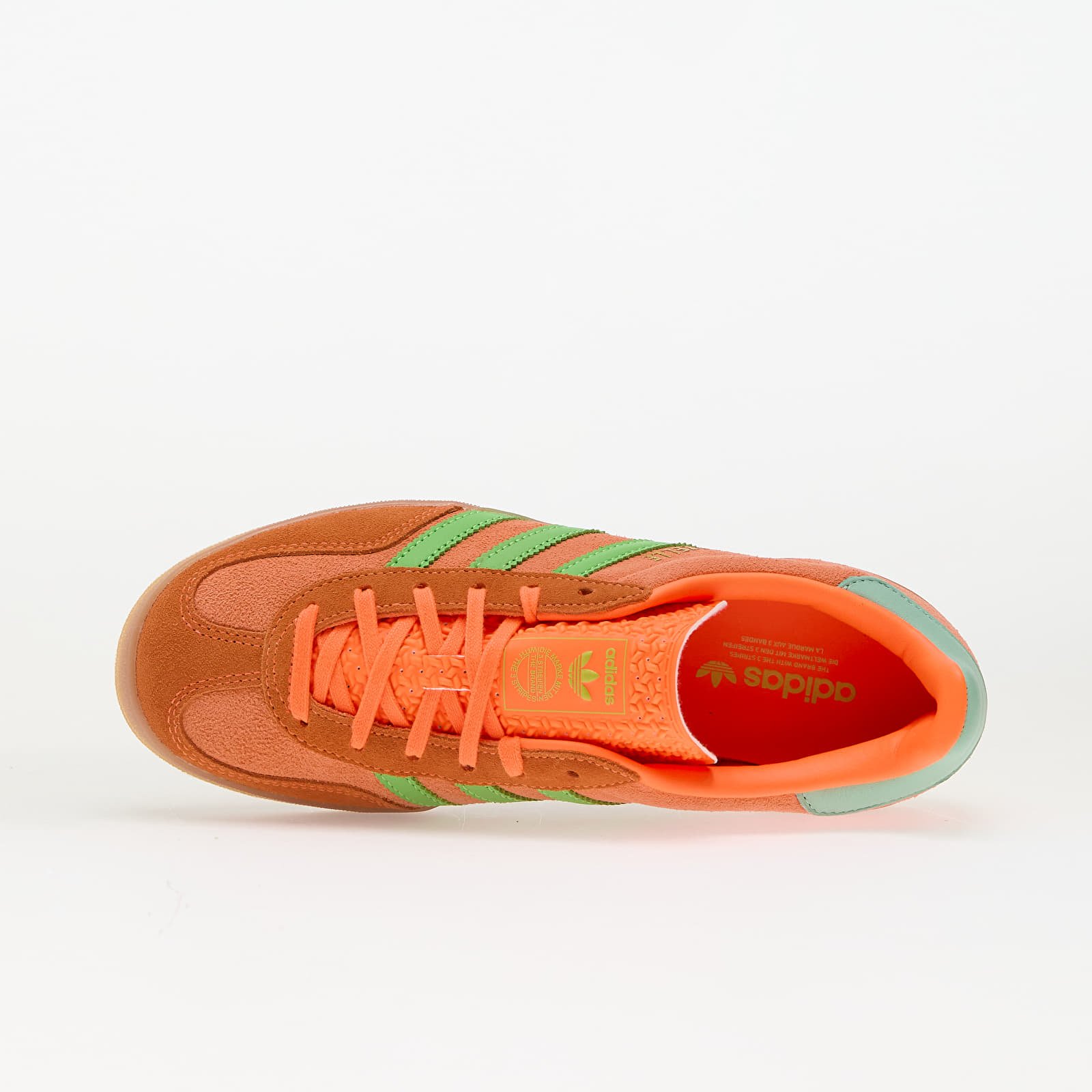 Sapatos de mulher adidas Gazelle Indoor W Clear Mint/ Solar Orange/ Semi Green